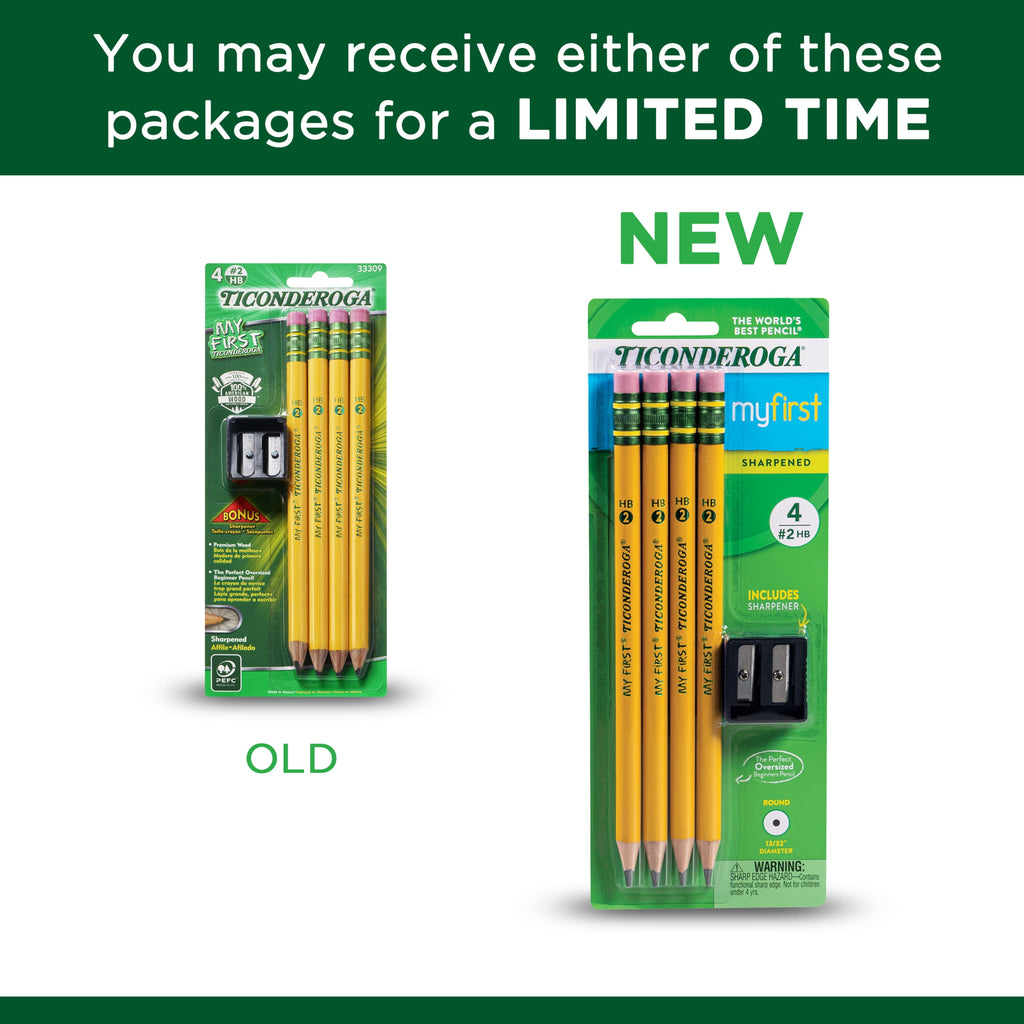 Ticonderoga My First Pencil Set, 5-Pieces, 0.35 Lead size