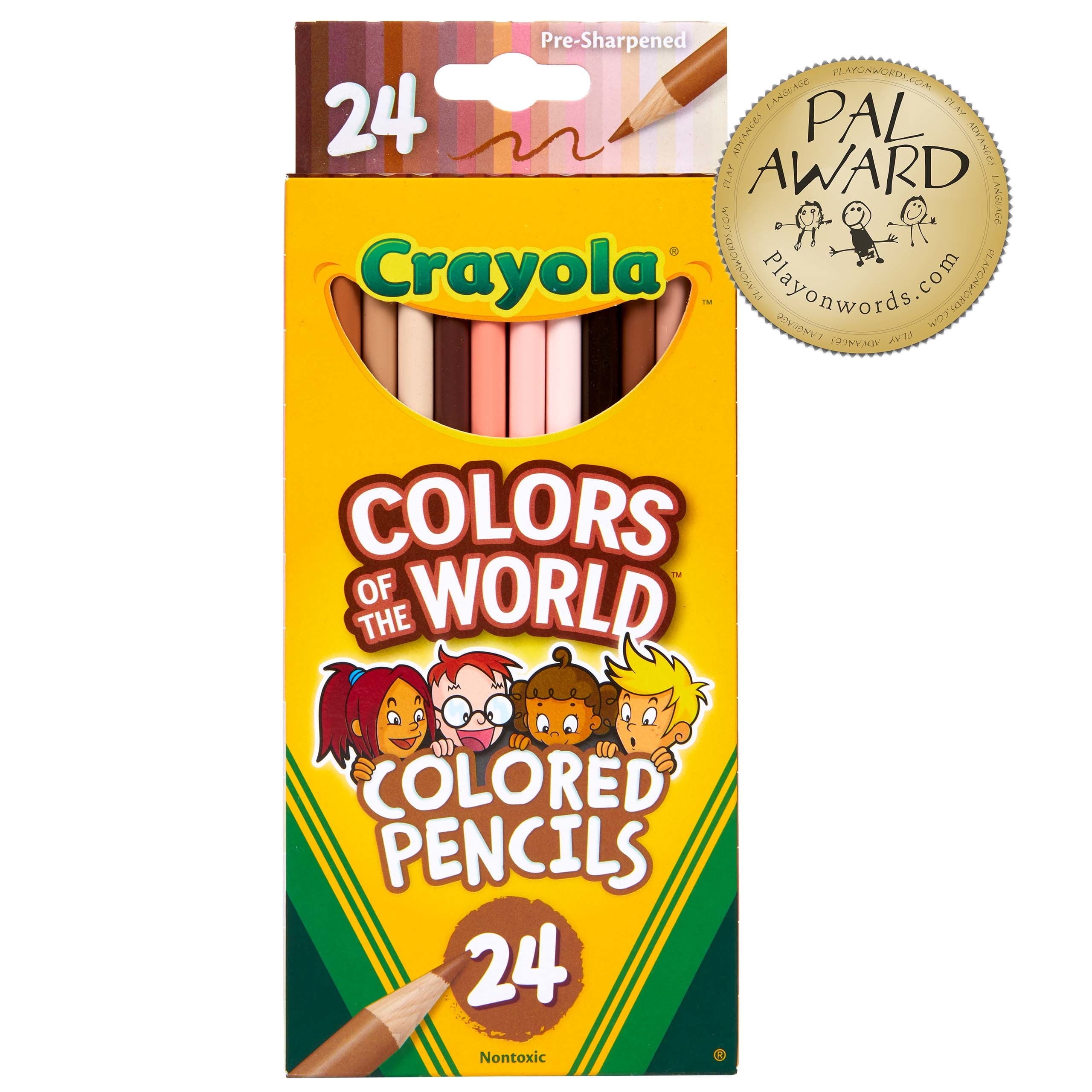 Crayola Colors of the World Colored Pencils, 24 Ct, Back to School Supplies for Kids, Gift for Teachers
