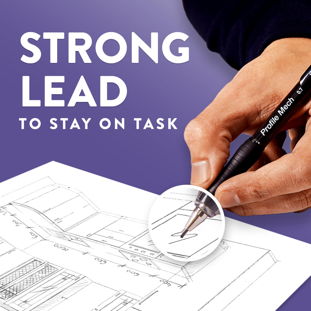 Paper Mate Profile Mech Mechanical Pencil Set, 0.7 mm #2 Pencil Lead, 2 Count