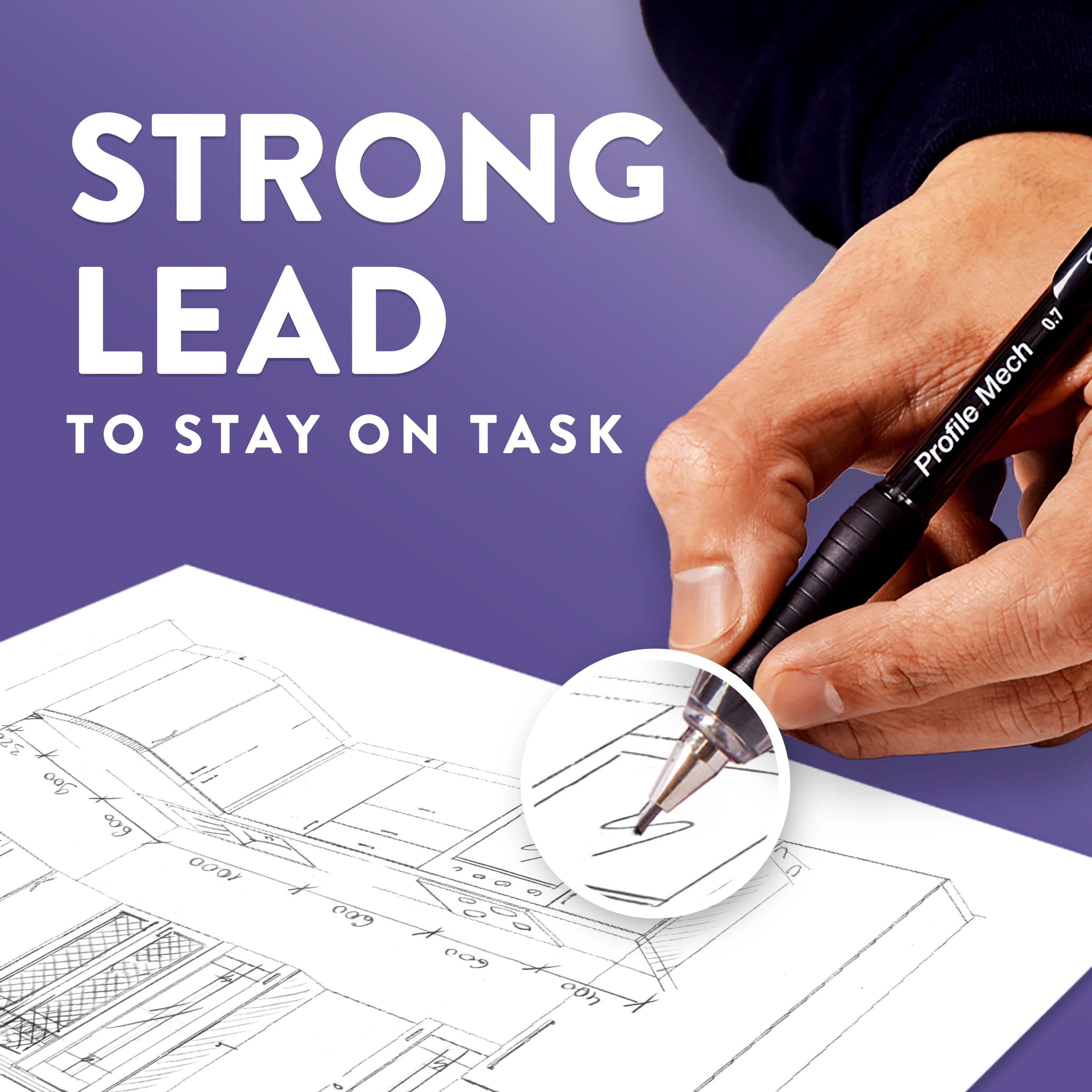 Paper Mate Profile Mech Mechanical Pencil Set, 0.7 mm #2 Pencil Lead, 2 Count