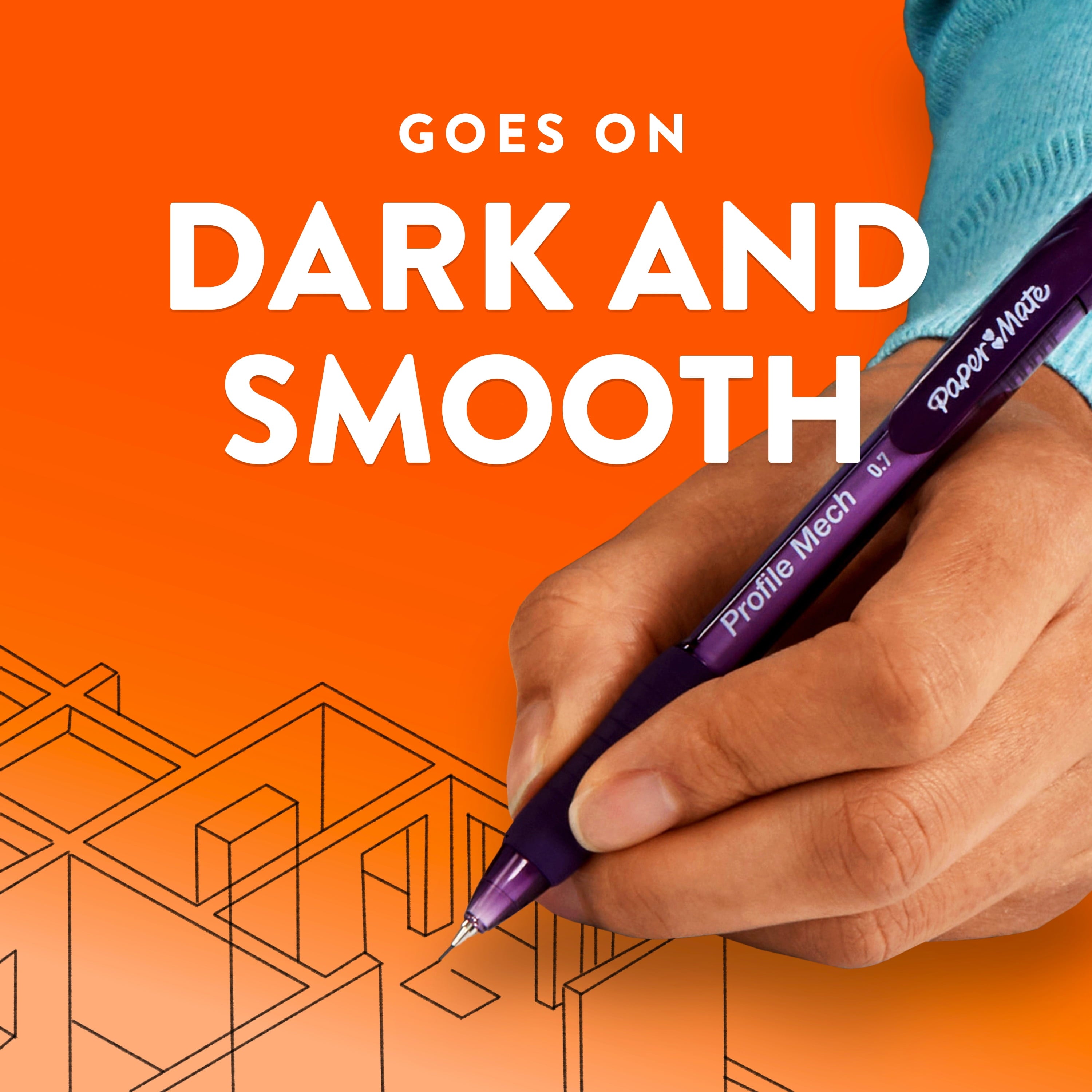 Paper Mate Profile Mech Mechanical Pencil Set, 0.7 mm #2 Pencil Lead, 2 Count