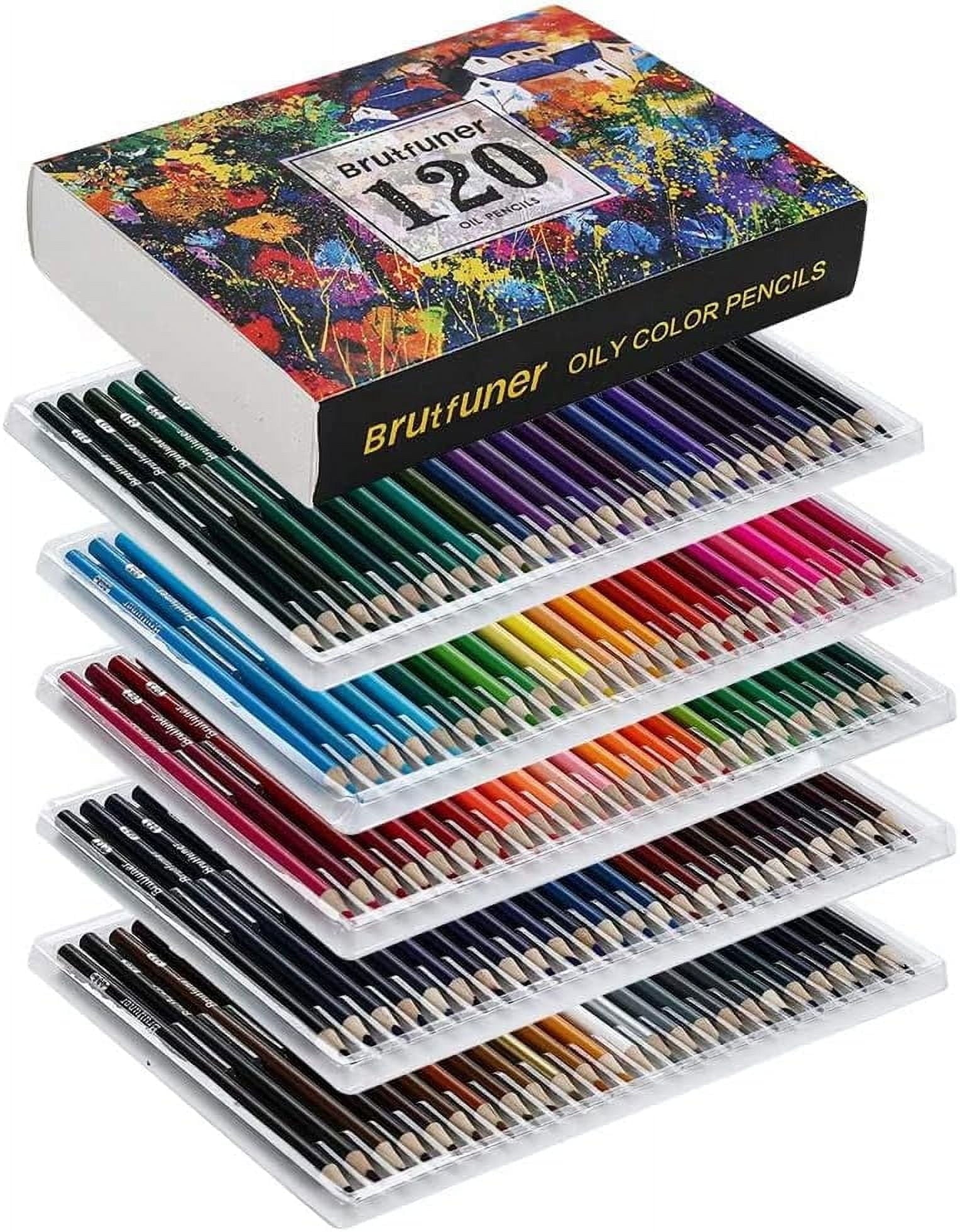 120 Colored Pencils Oil Pencils Soft Core Color Pencil Set Drawing Pencil Ideal for Adult Coloring Books Kids Artists Beginners
