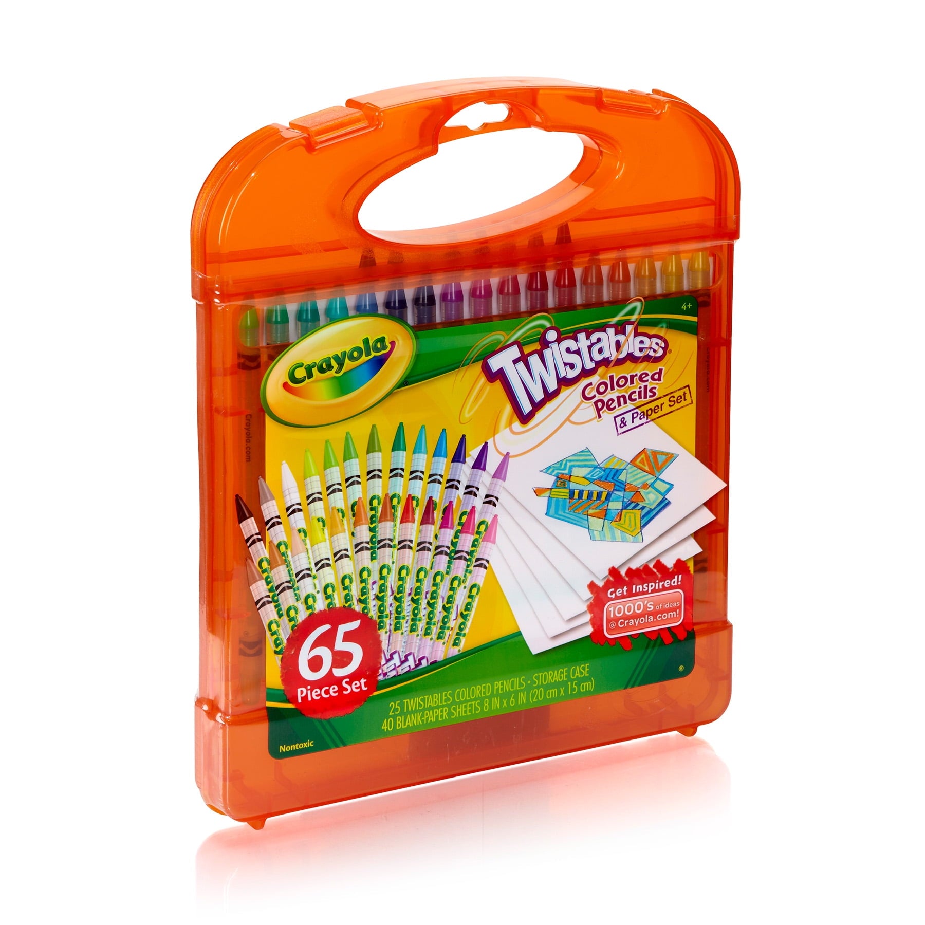 Crayola Twistables 25 Colored Pencils Set with Paper, Toys & Crafts, Art Set, Gift for Kids