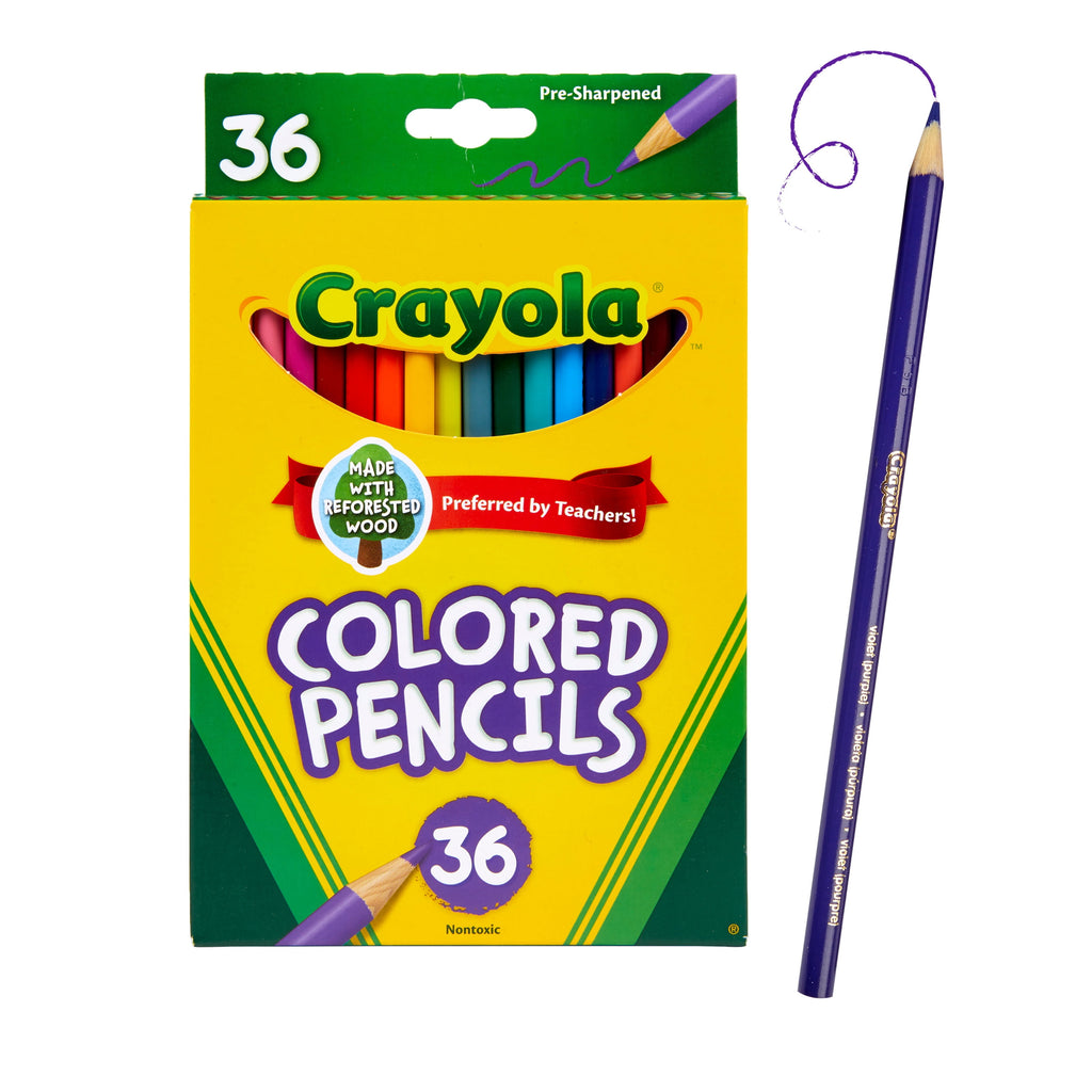 Crayola Colored Pencil Set, 36 Ct, Arts & Crafts, School Supplies, GIfts for Kids and Artists