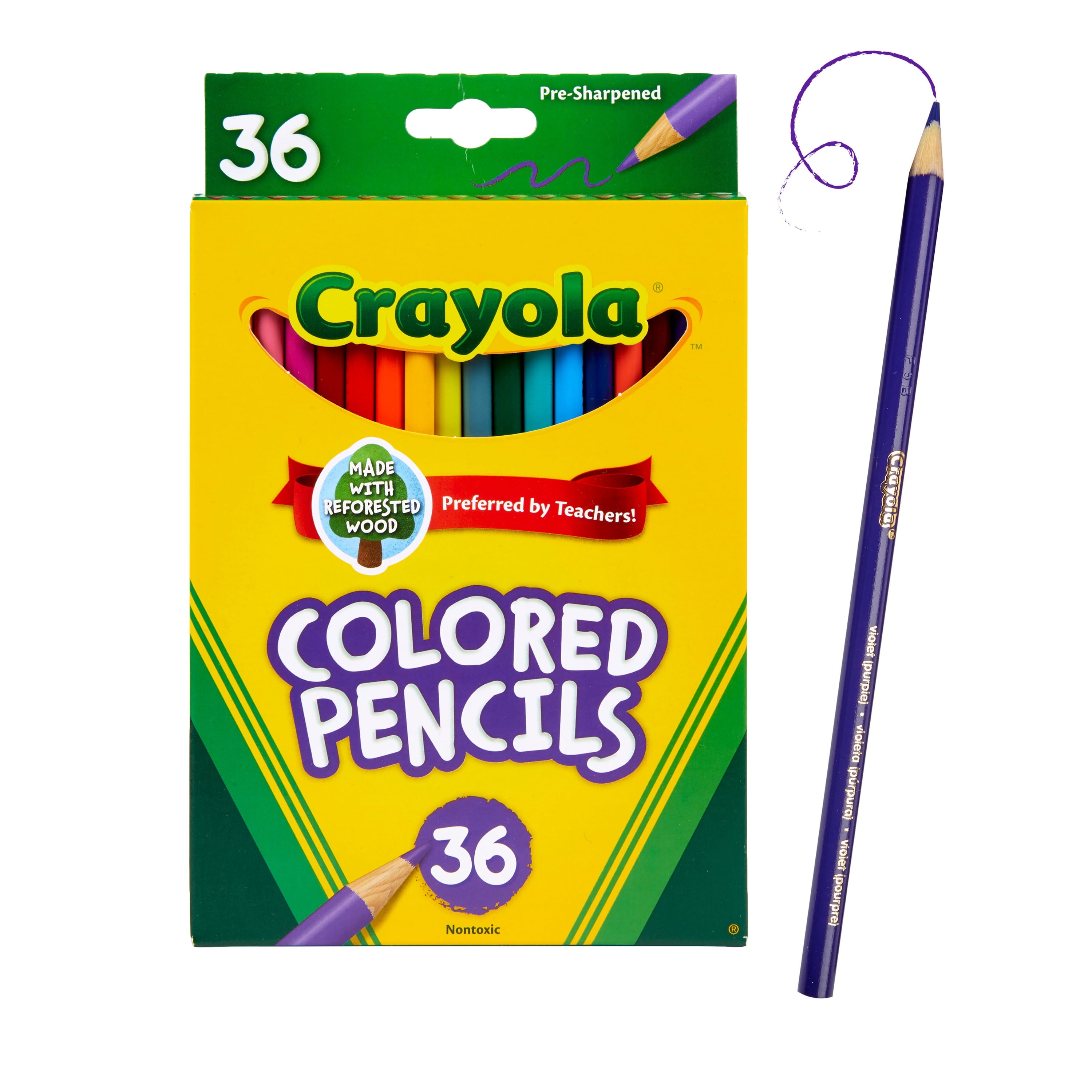 Crayola Colored Pencil Set, 36 Ct, Arts & Crafts, School Supplies, GIfts for Kids and Artists