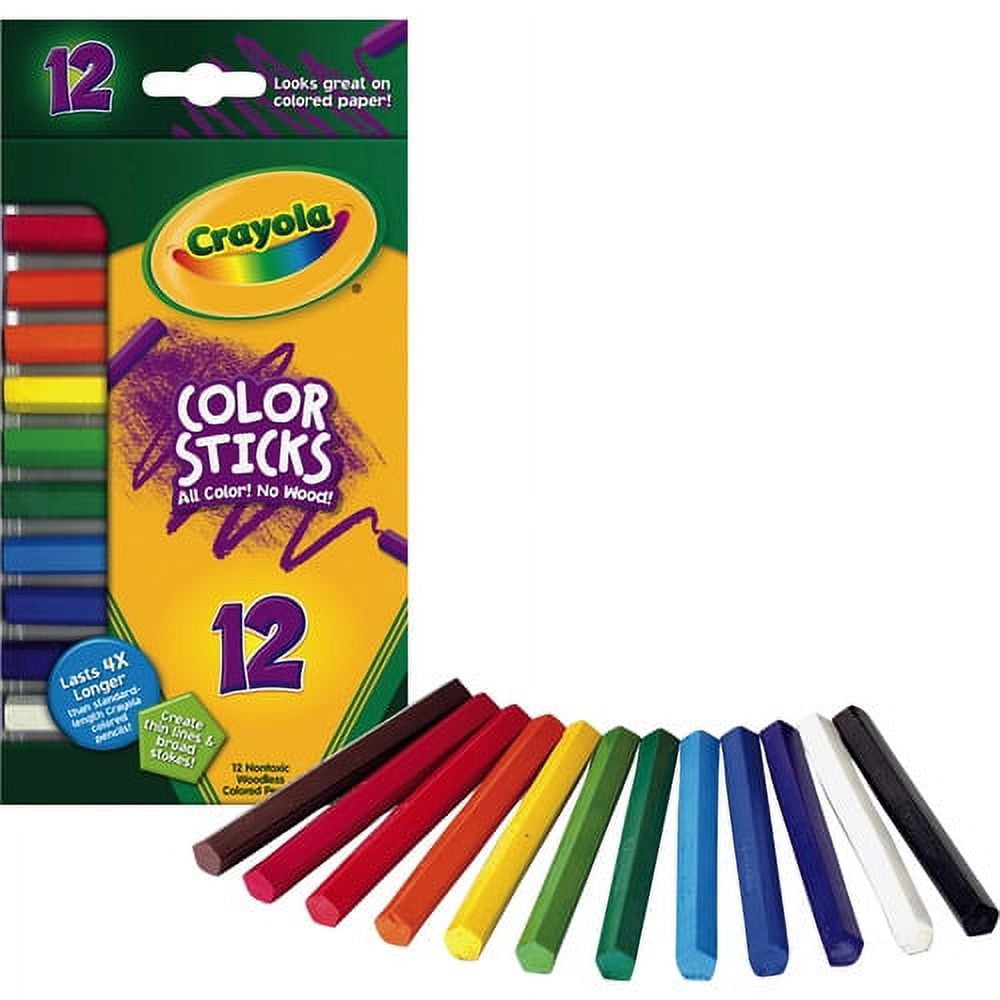 Crayola Color Sticks Colored Pencil Set, 12-Colors
