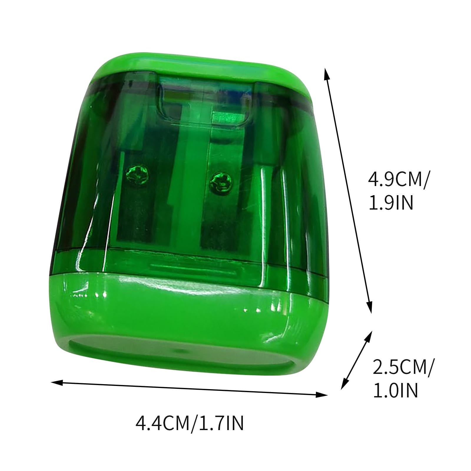 Guozer Pencil Sharpener for Classroom 1PCS Mini Pencil Sharpener Pencil Sharpener Double Hole Pencil Sharpener With Cover