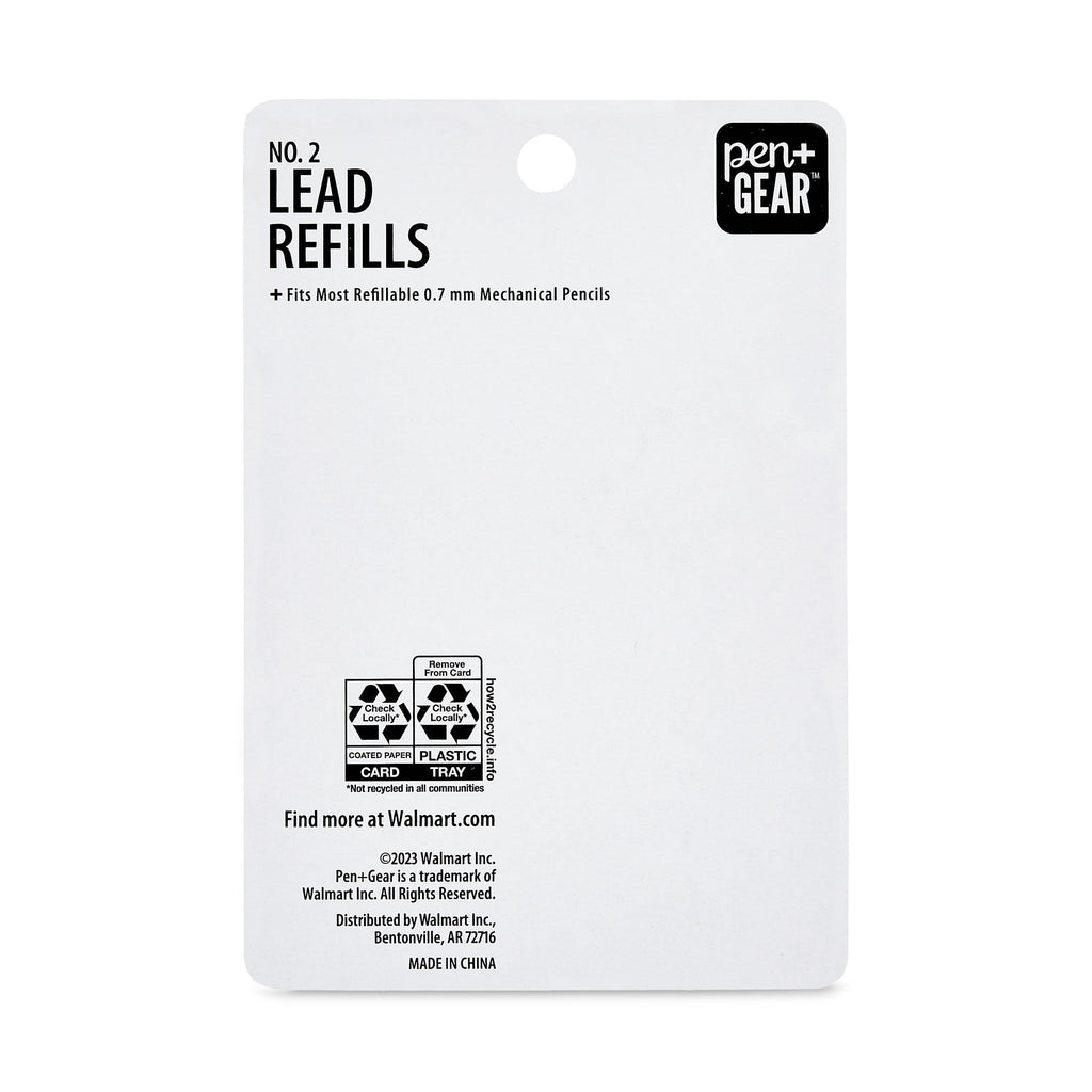 (3 pack) Pen+Gear No. 2 Mechanical Pencil Dark Lead Refills, Pencil Lead Grade, 0.7mm, 90 Count