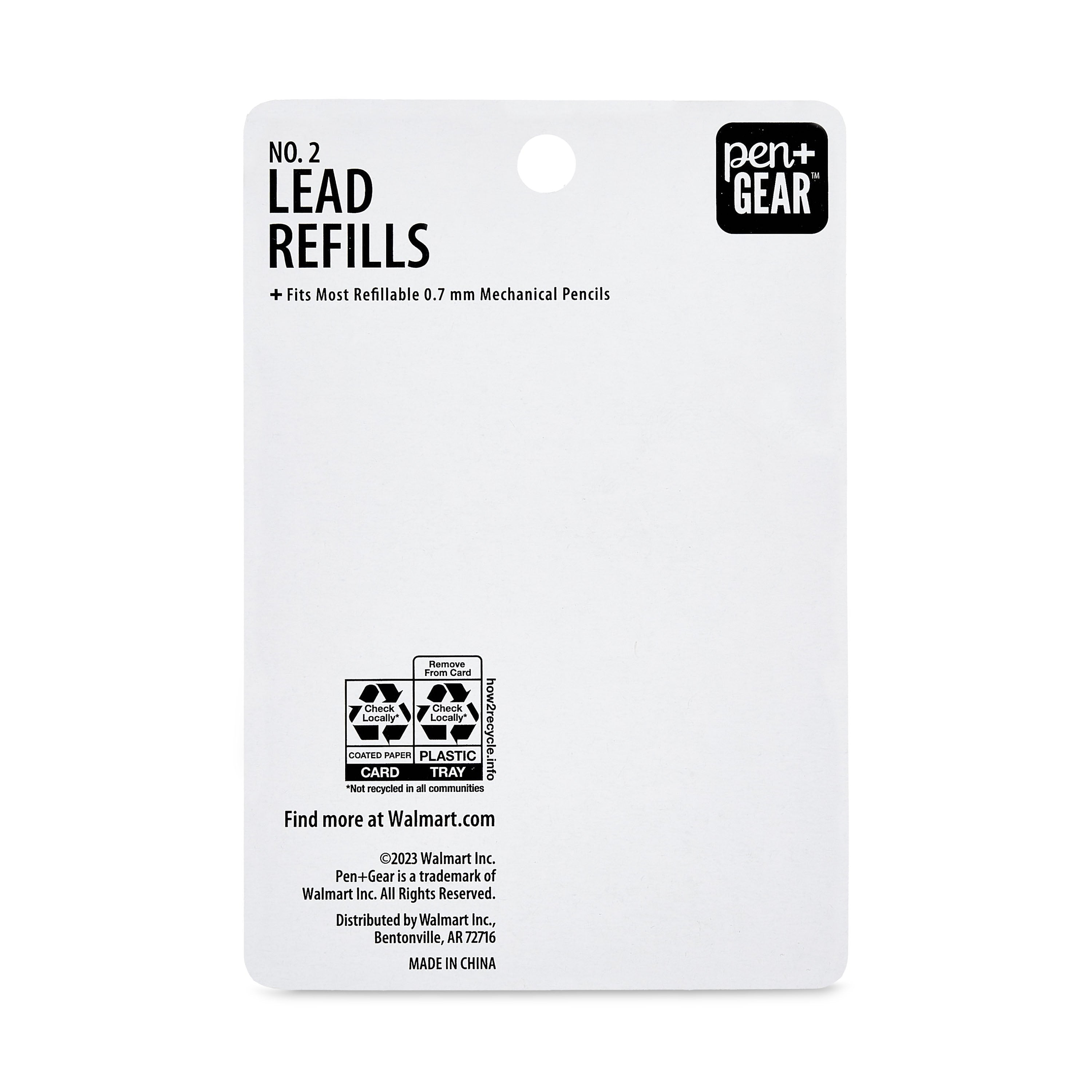 (3 pack) Pen+Gear No. 2 Mechanical Pencil Dark Lead Refills, Pencil Lead Grade, 0.7mm, 90 Count