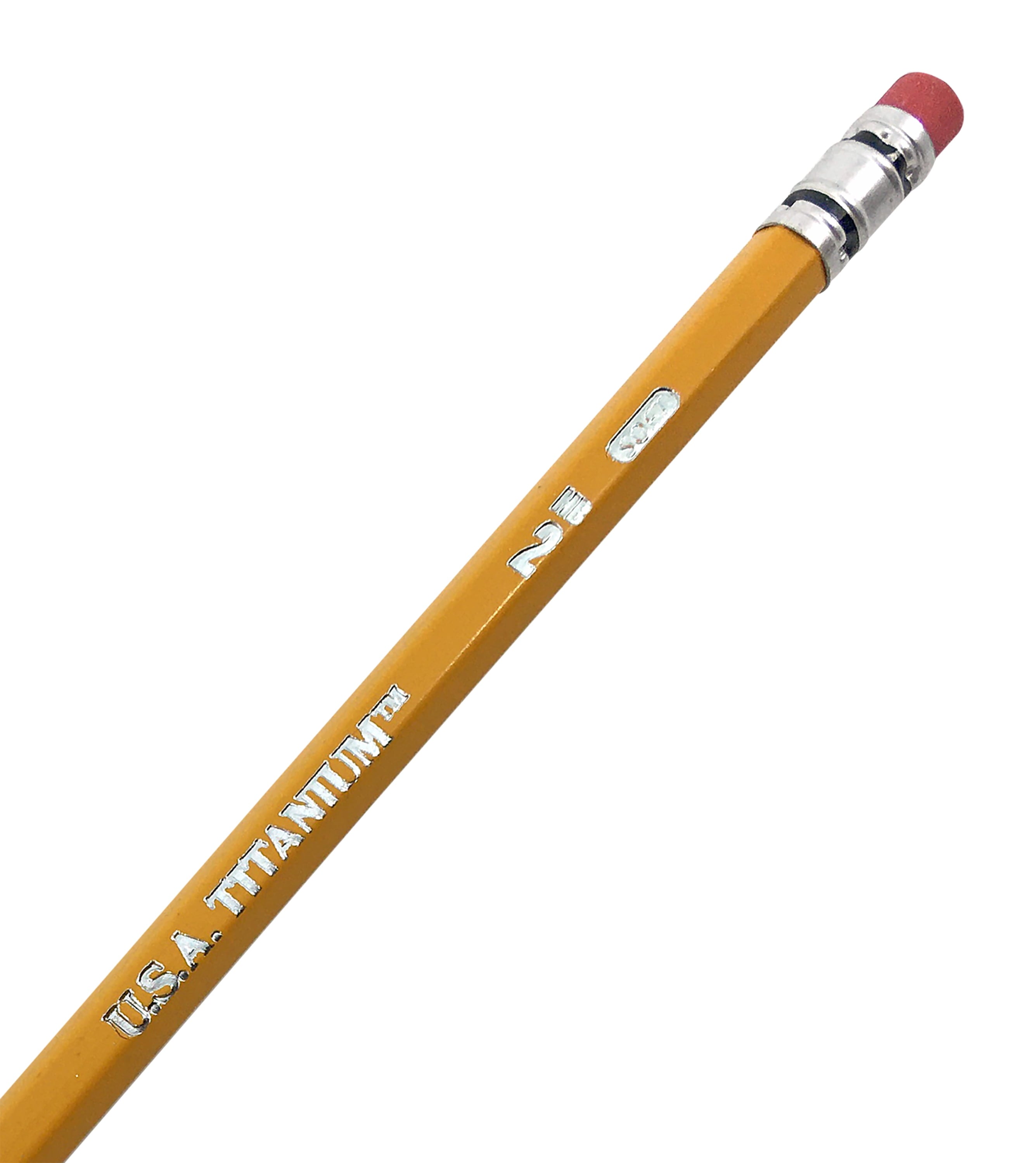 USA Titanium #2 HB Pencils – 48 Count, Pre-Sharpened, Latex-Free, PMA Certified