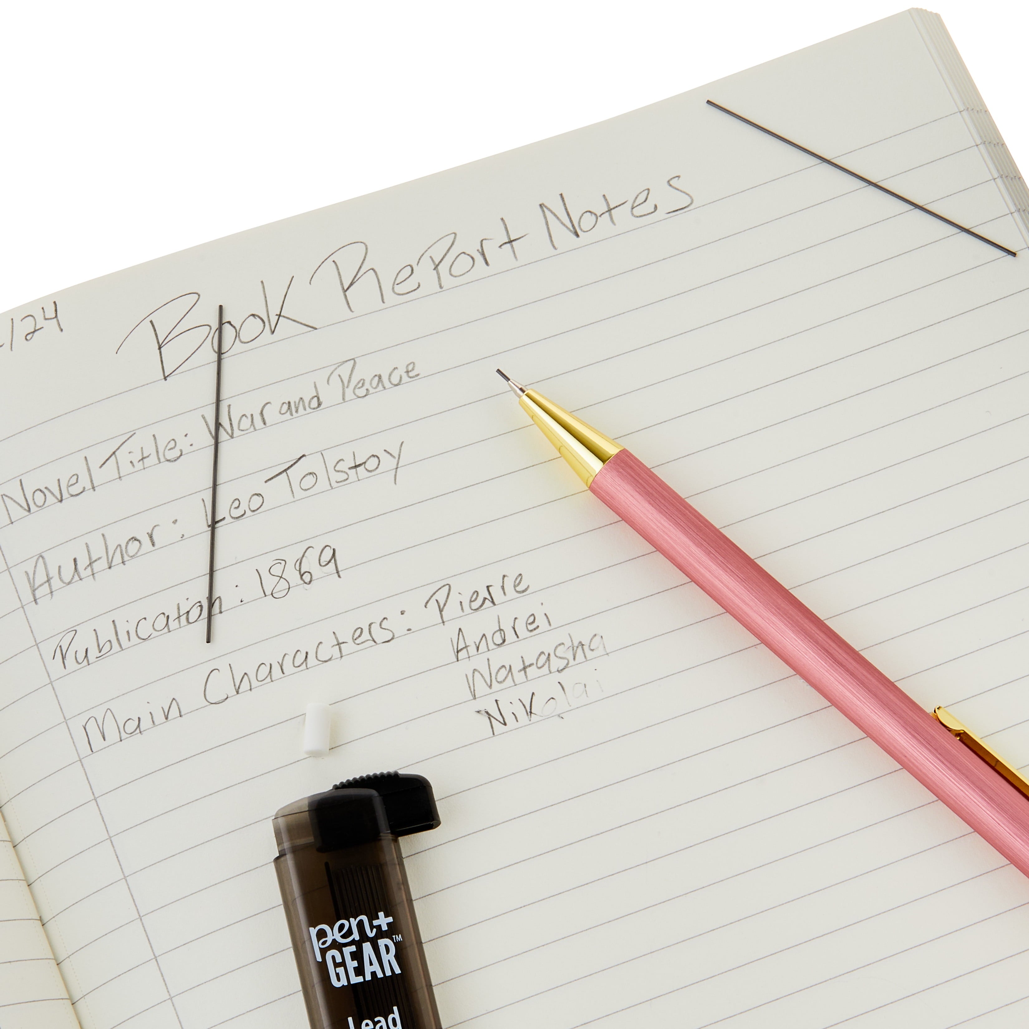 Pen+Gear Mechanical Pencil Kit, 0.7 mm, Pink, 2 Count