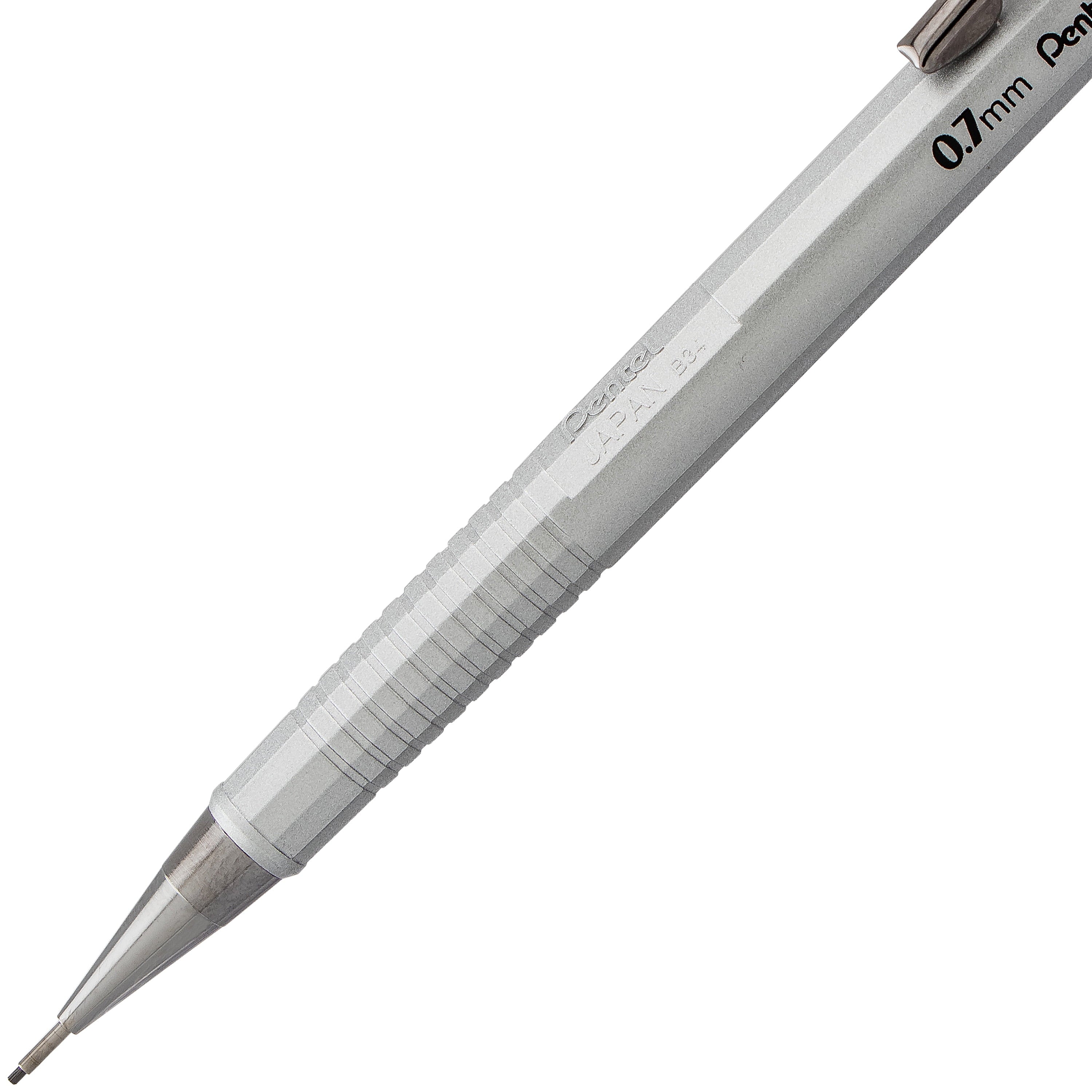 Pentel Sharp Metallic Mechanical Pencil, .5mm with Lead and Erasers