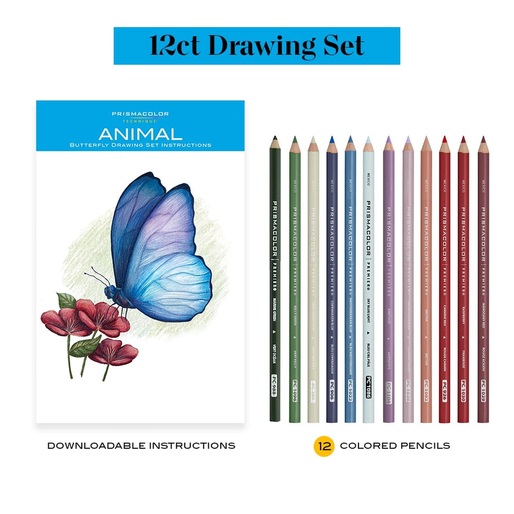 Prismacolor Technique Animal Drawing (12 Pieces)