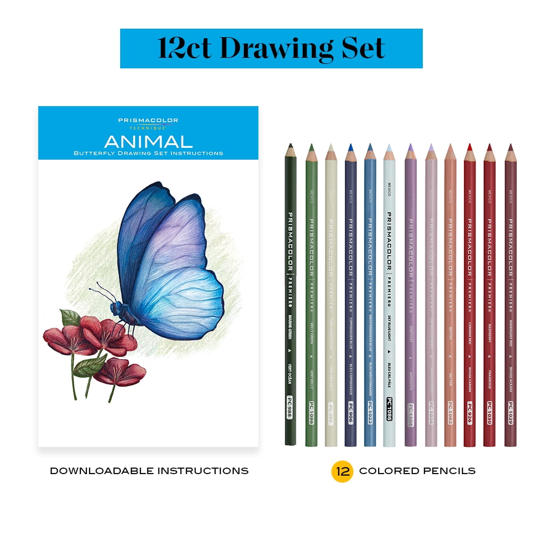 Prismacolor Technique Animal Drawing (12 Pieces)