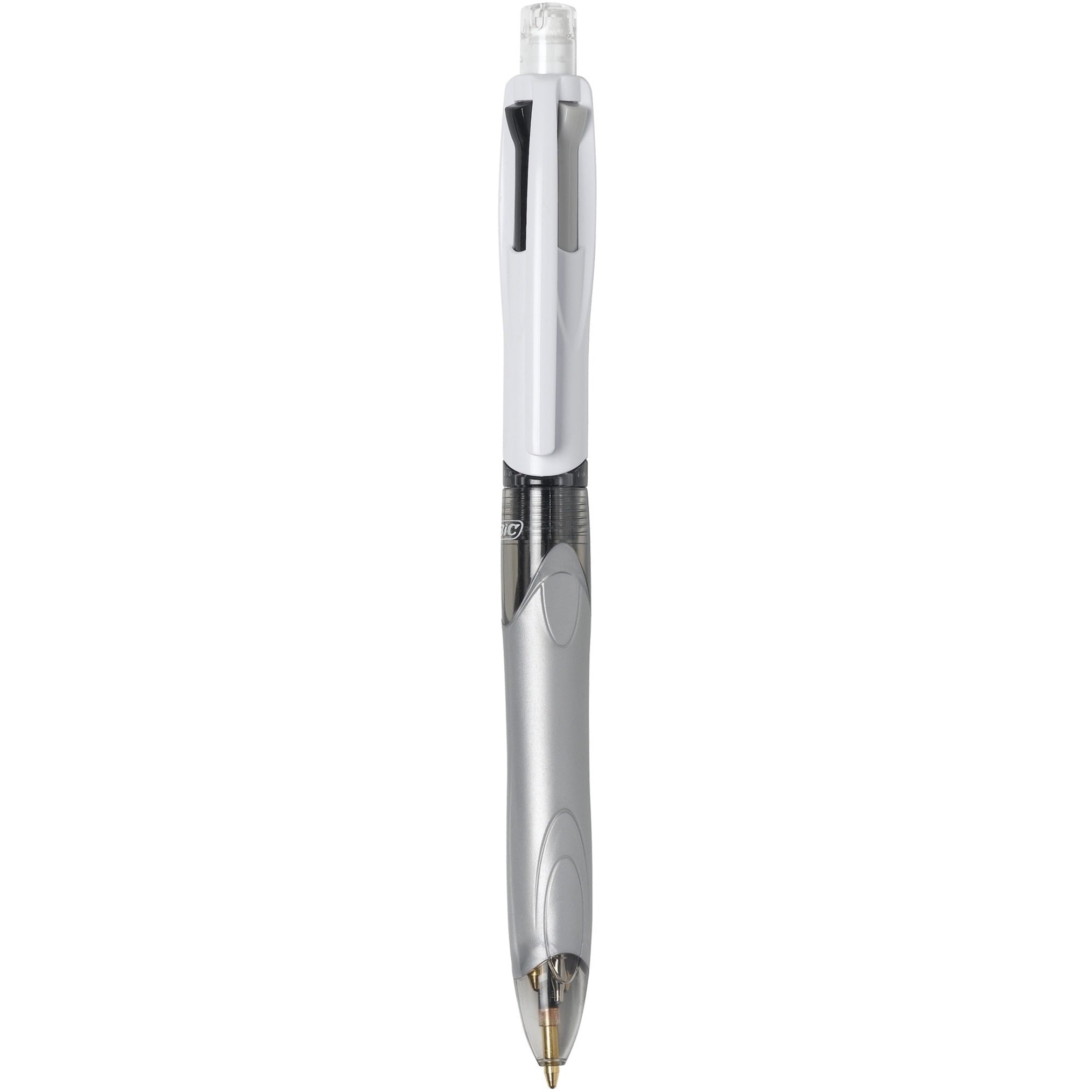 BIC MMLP1-AST 4-Color 3 plus 1 Medium 1 millimeter Pen/0.7 millimeter Pencil Retractable Ballpoint Pen/Pencil - Black/Blue/Red Ink/Gray/White Barrel (1-Set)