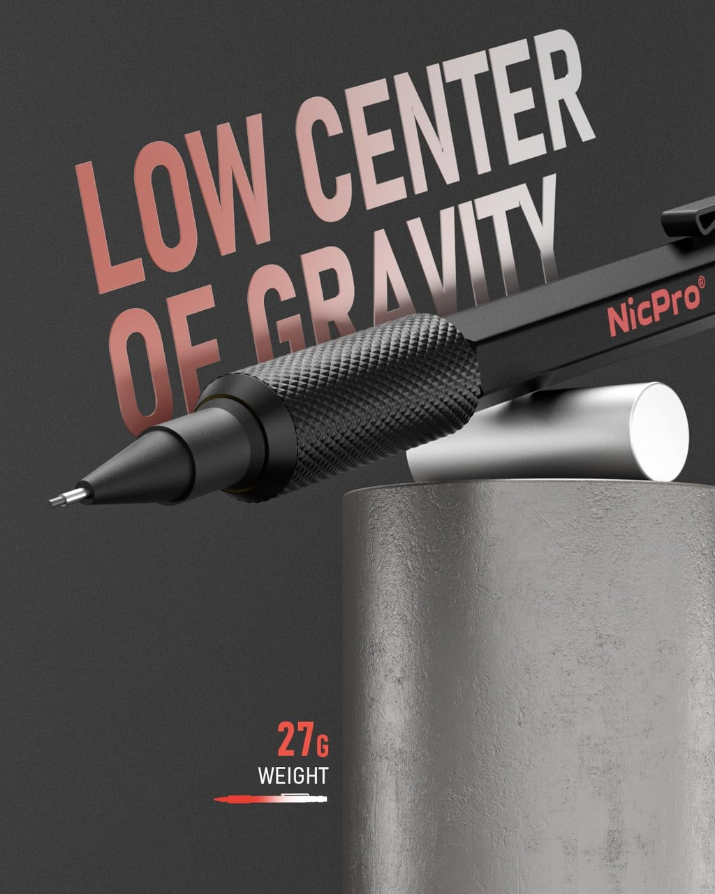 Nicpro 3Pcs 0.7mm Metal Mechanical Pencils Set, with 6 Tube HB Lead Refills, 3 Eraser, 6 Replaceable Eraser, Come with Case