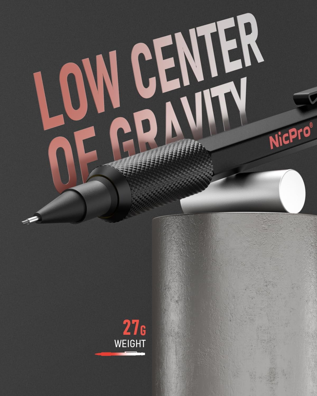 Nicpro 3Pcs 0.7mm Metal Mechanical Pencils Set, with 6 Tube HB Lead Refills, 3 Eraser, 6 Replaceable Eraser, Come with Case