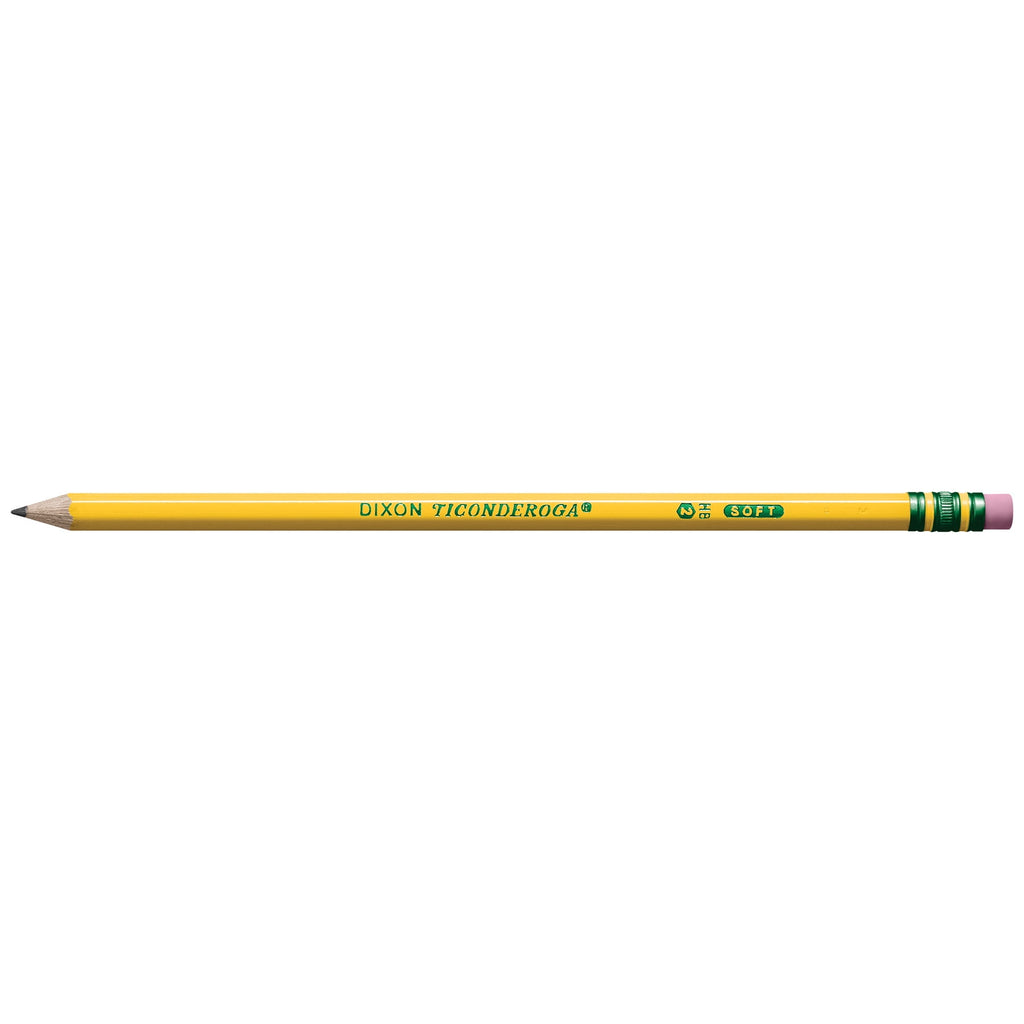 Ticonderoga Sharpened Wooden Pencils, 2 HB, .03mm, Yellow, 60 Count