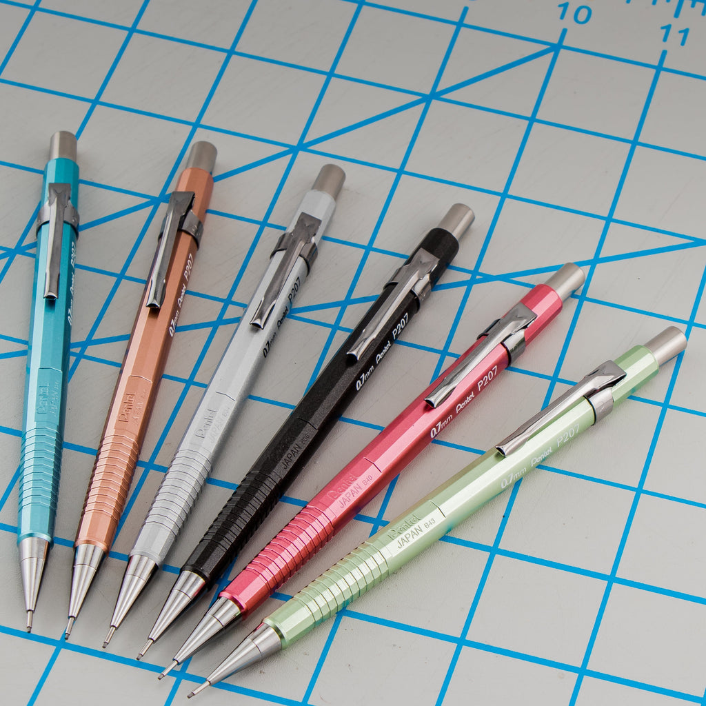 Pentel Sharp Metallic Mechanical Pencil, .5mm with Lead and Erasers