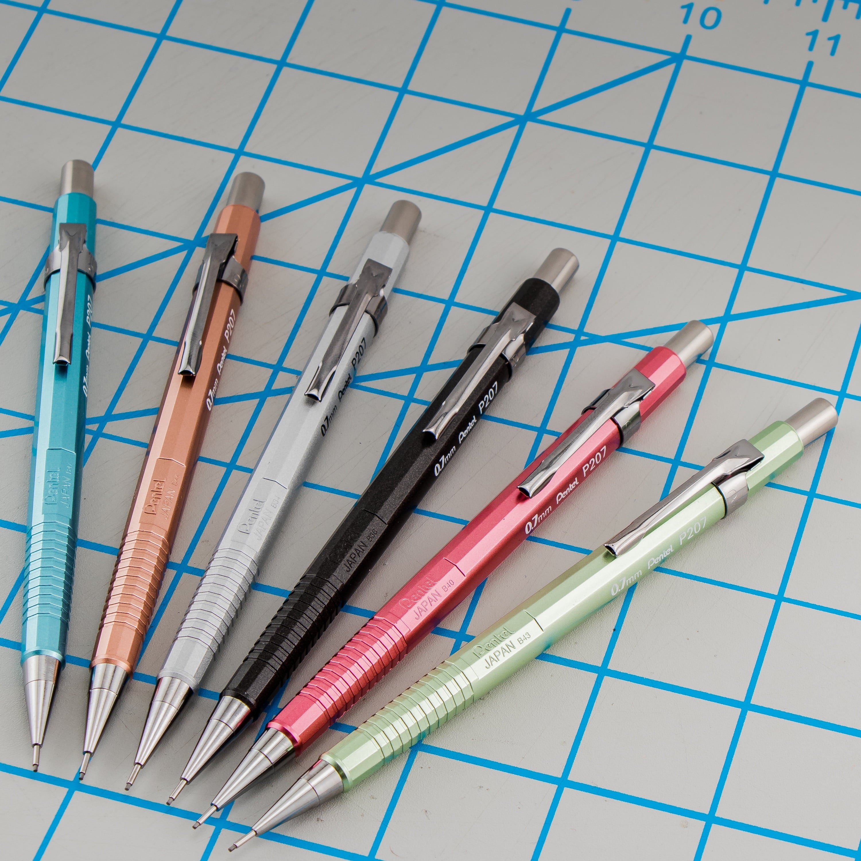 Pentel Sharp Metallic Mechanical Pencil, .5mm with Lead and Erasers