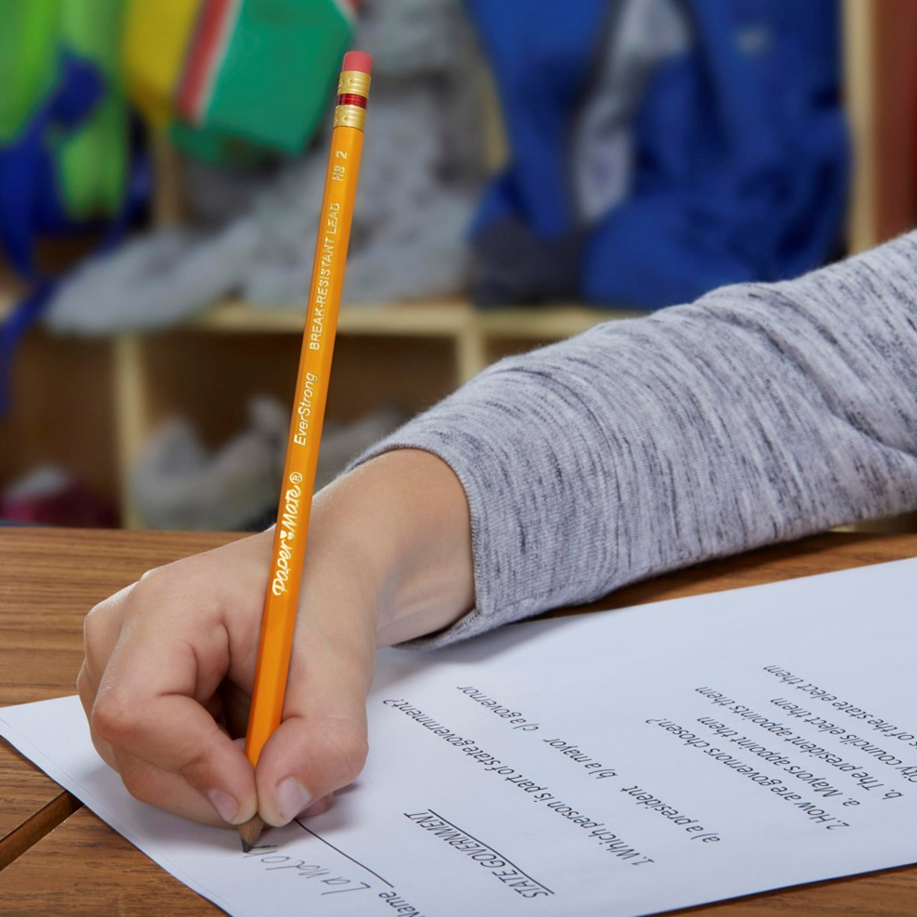 Paper Mate EverStrong #2 Pencils, Reinforced, Break-Resistant Lead When Writing, 72-Count