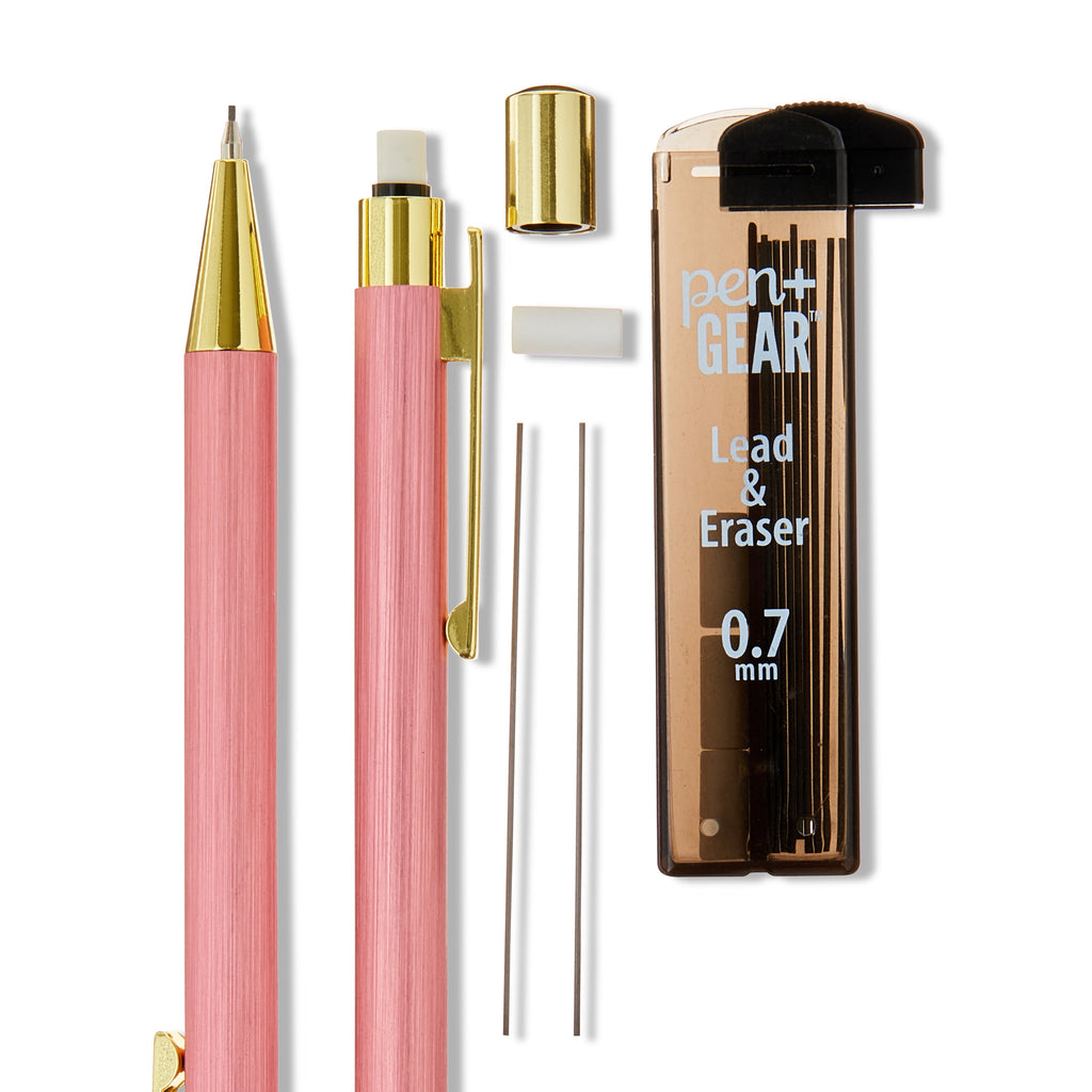Pen+Gear Mechanical Pencil Kit, 0.7 mm, Pink, 2 Count