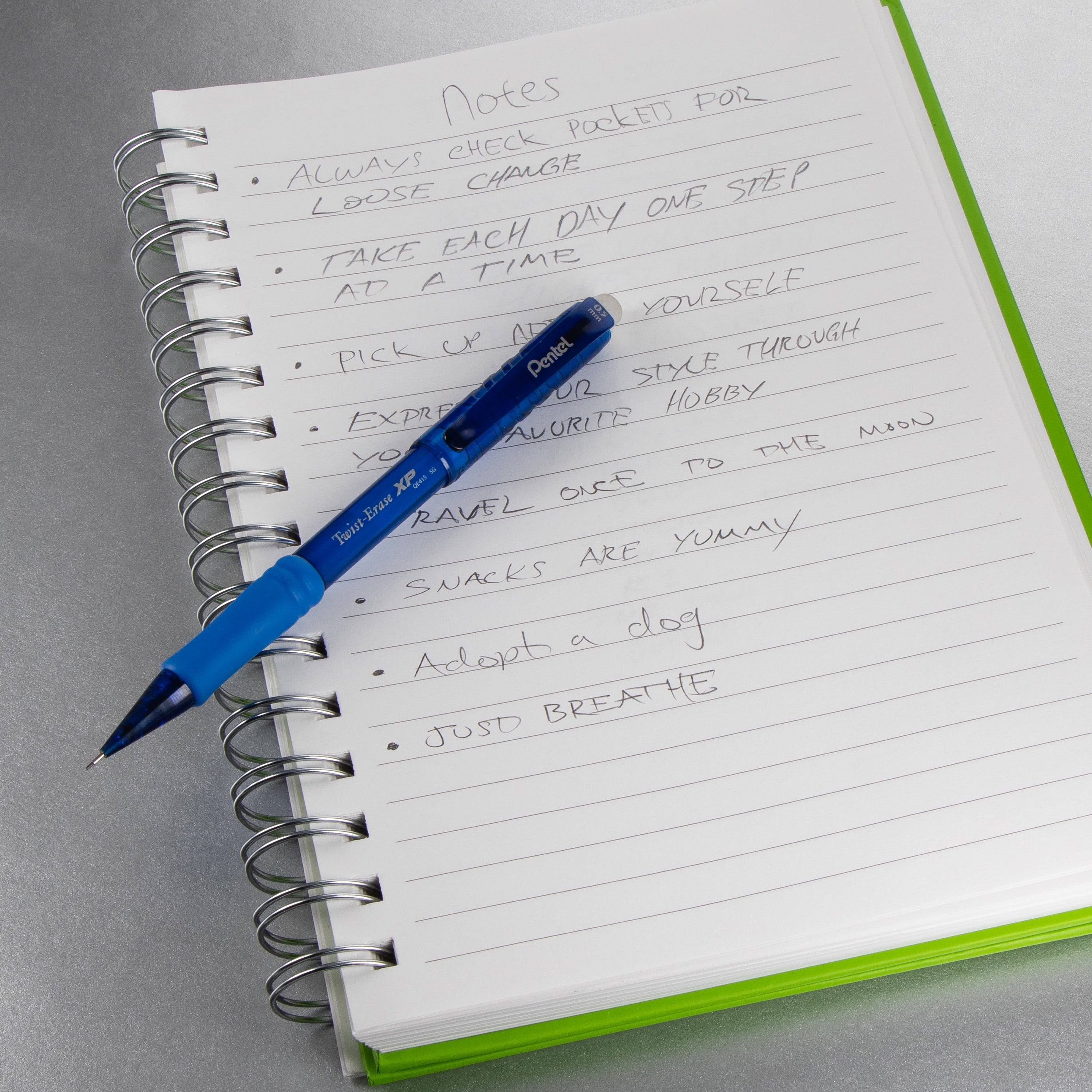 Pentel Twist-Erase Express Mechanical Pencil 0.5mm fine, Pack of Four Assorted Barrel Colors with Lead and Eraser 6 Pieces in Pack