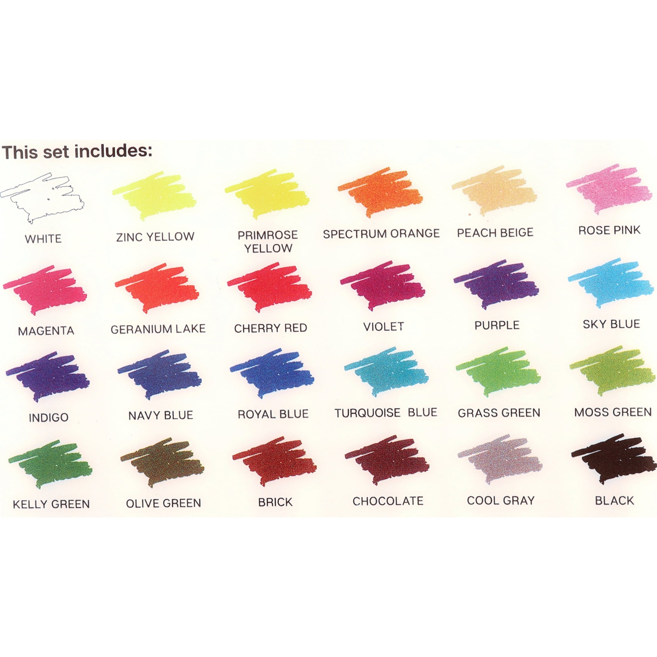 KINGART Soft Core Colored Pencils Set of 24 Unique Vibrant Colors