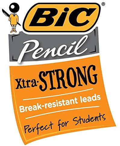 BIC Xtra-Strong Mechanical Pencil, Colorful Barrel & Smooth Writing, Thick Point (0.9mm), 24-Count