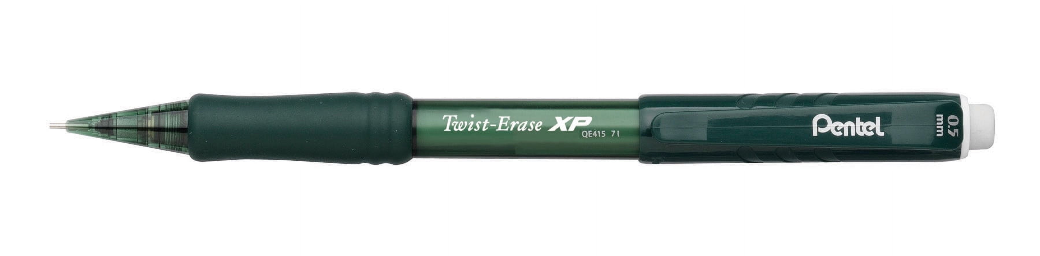 Pentel Twist-Erase Express Mechanical Pencil 0.5mm fine, Pack of Four Assorted Barrel Colors with Lead and Eraser 6 Pieces in Pack