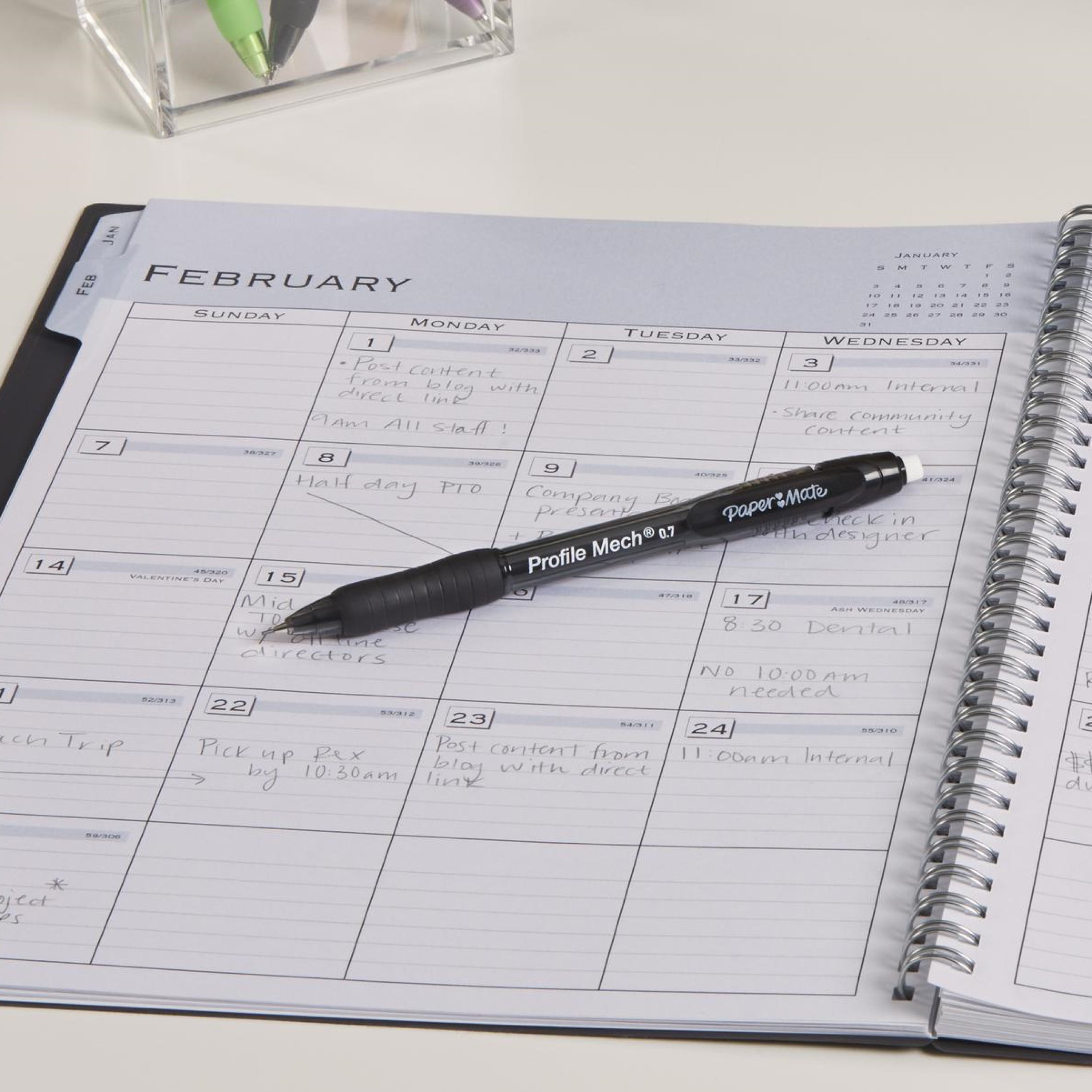 Paper Mate Profile Mech Mechanical Pencil Set, 0.7 mm #2 Pencil Lead, 2 Count