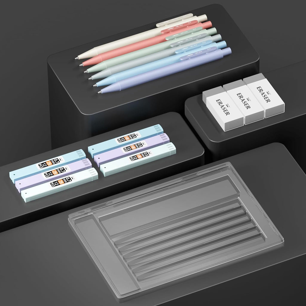 Mr. Pen- Pastel Mechanical Pencil Set with Lead Refills & Erasers, 6 Pack, 2 Sizes, 0.5 & 0.7mm, Aesthetic Mechanical Pencils Set