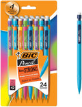 BIC Xtra-Strong Mechanical Pencil, Colorful Barrel & Smooth Writing, Thick Point (0.9mm), 24-Count