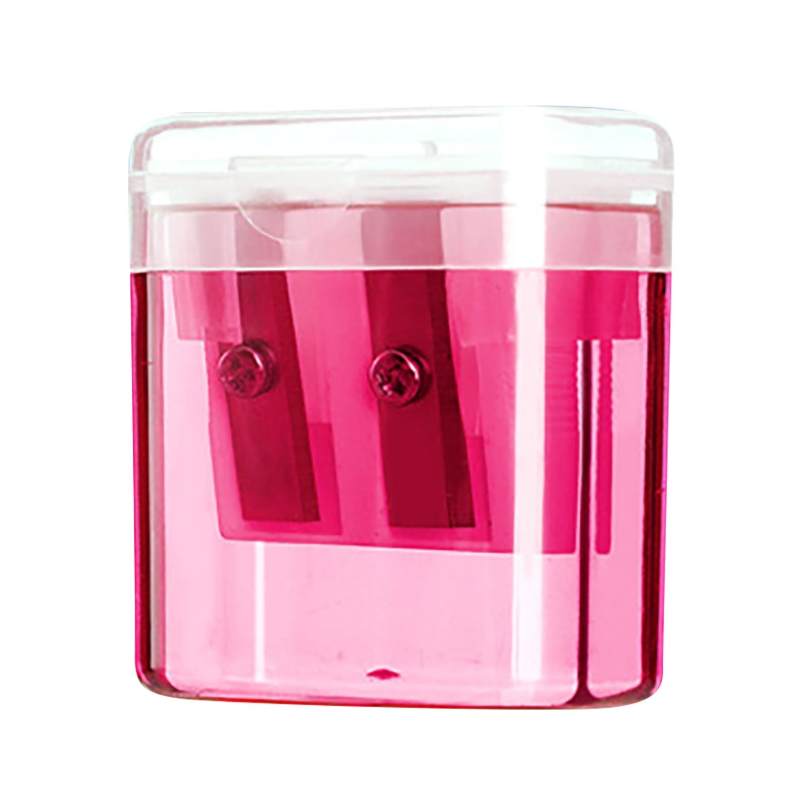 Clearance! Kbndieu Pencil Sharpener Manual, Double Hole Colored Pencil Sharpener with Lid for Pencils and Crayon (Blue)