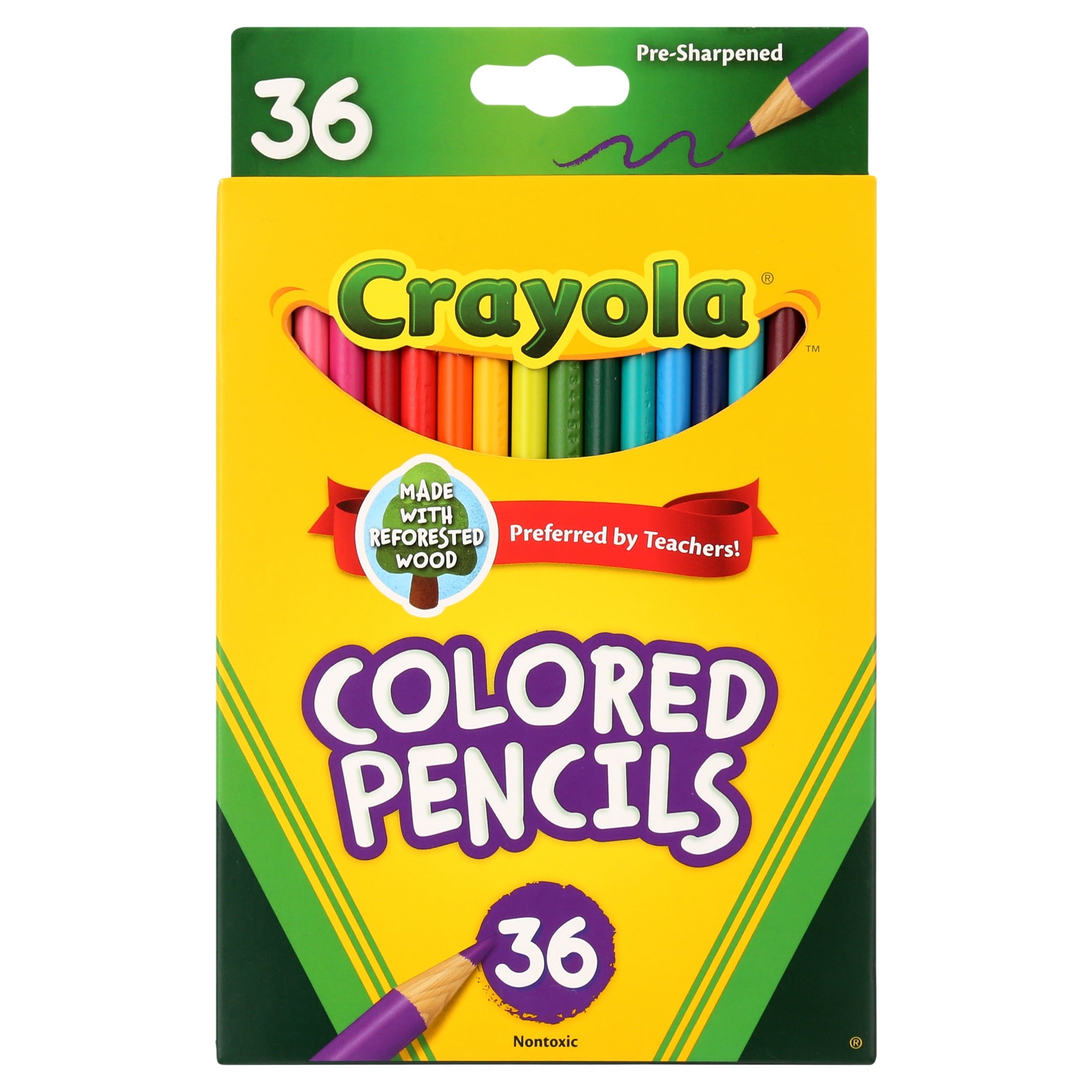 Crayola Colored Pencil Set, 36 Ct, Arts & Crafts, School Supplies, GIfts for Kids and Artists