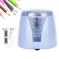 Eagle Electric Pencil Sharpener, Battery Powered, Large Shaving Holders, Reusable and Replaceable Blade, for Home and Office use, Blue