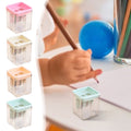 Guozer Pencil Sharpener for Classroom 1PCS Mini Pencil Sharpener Pencil Sharpener Double Hole Pencil Sharpener With Cover