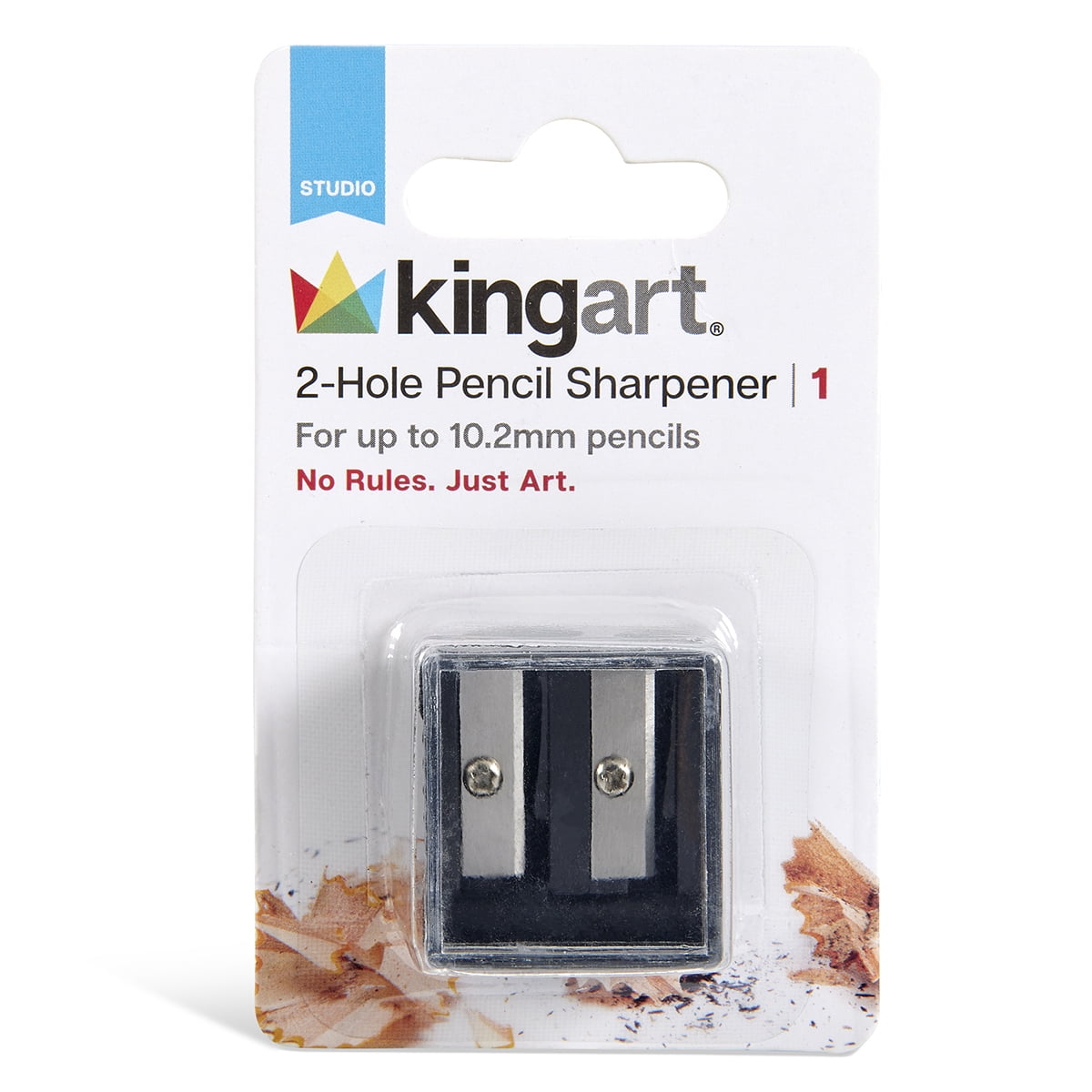 KINGART 2 Hole Plastic Pencil Sharpener