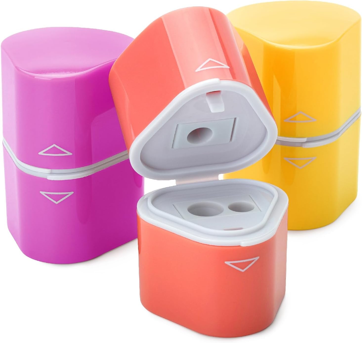 Mr. Pen- Pencil Sharpener for Colored Pencils, 3 Pack, 3 Hole, Pencil Sharpeners Manual, Handheld Pencil Sharpener