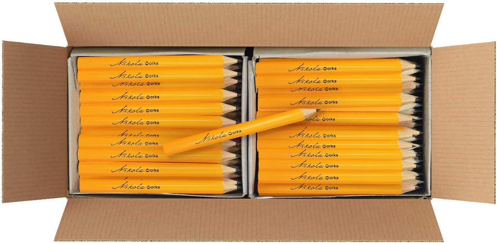Nikola Works Classic American Standard #2 HB Pre-Sharpened Hex Shaped Pencils Bulk - 192 Count