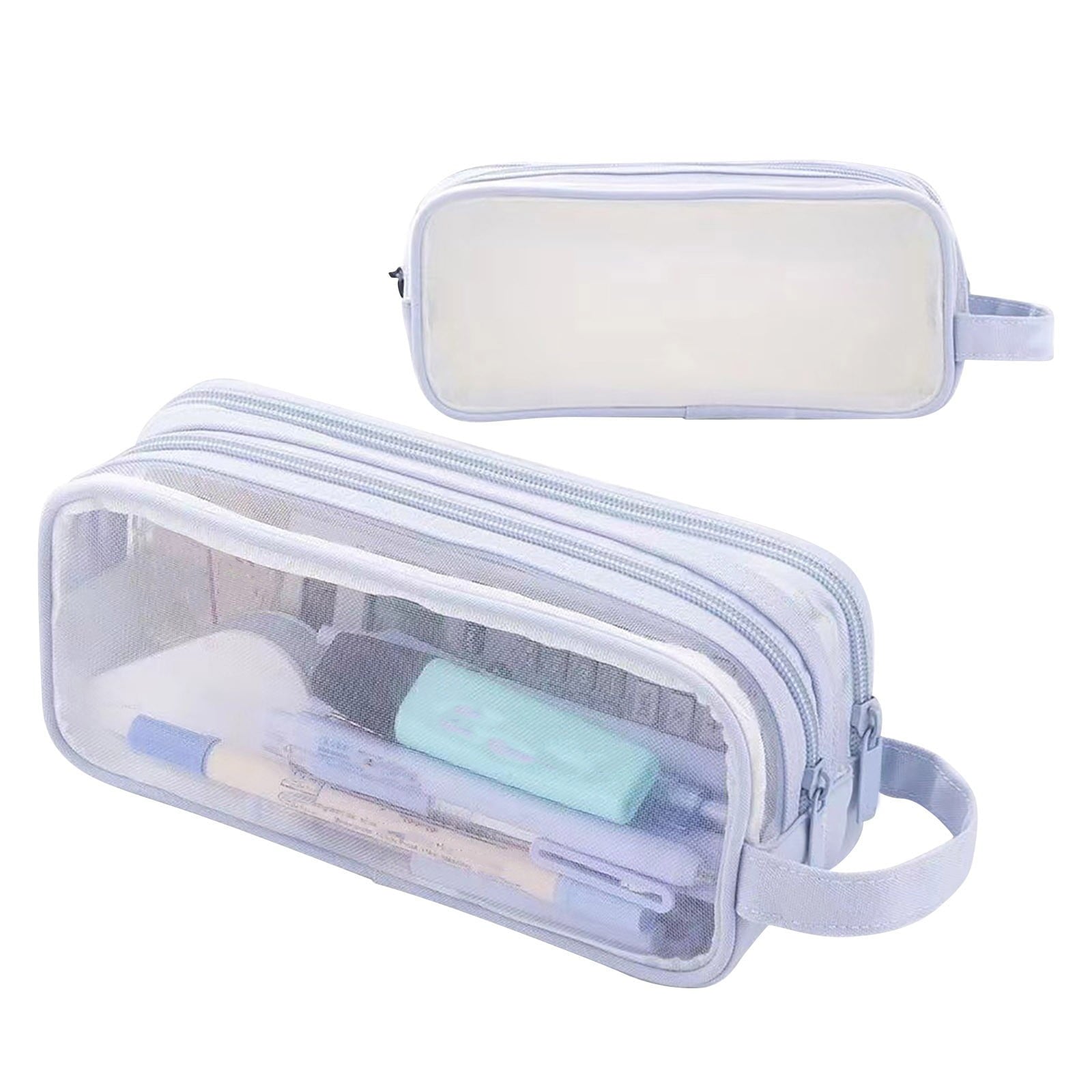 RXIRUCGD Multi-Compartment Pencil Pouch Large Capacity Stationery Case, Durable Oxford Cloth Pencil Case, Portable Organizer For Travel Office And University Organizer Supplies