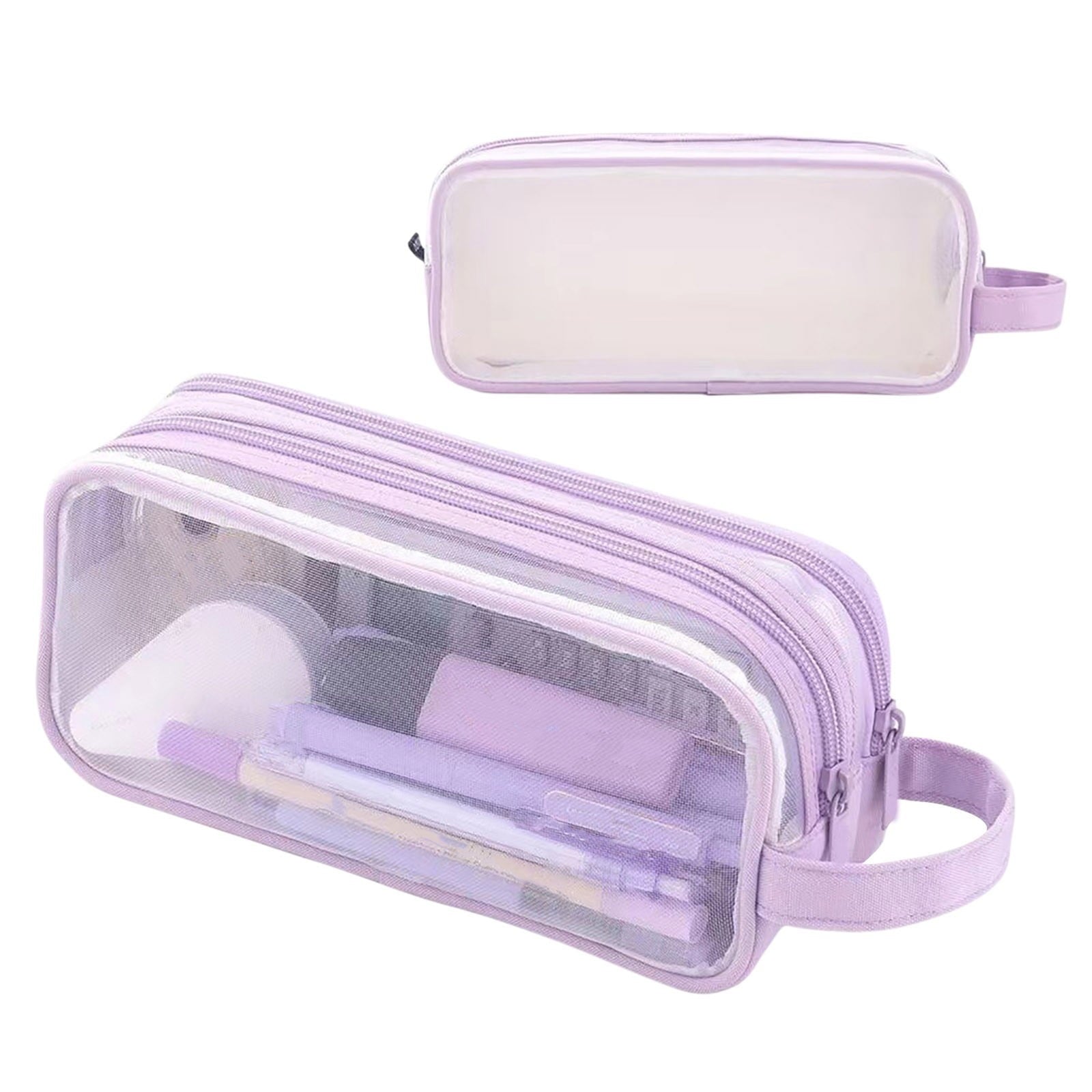 RXIRUCGD Multi-Compartment Pencil Pouch Large Capacity Stationery Case, Durable Oxford Cloth Pencil Case, Portable Organizer For Travel Office And University Organizer Supplies