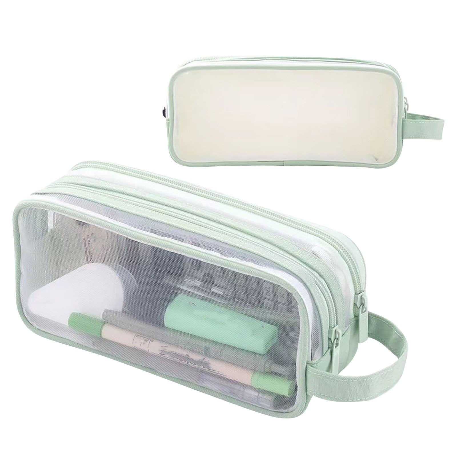 RXIRUCGD Multi-Compartment Pencil Pouch Large Capacity Stationery Case, Durable Oxford Cloth Pencil Case, Portable Organizer For Travel Office And University Organizer Supplies