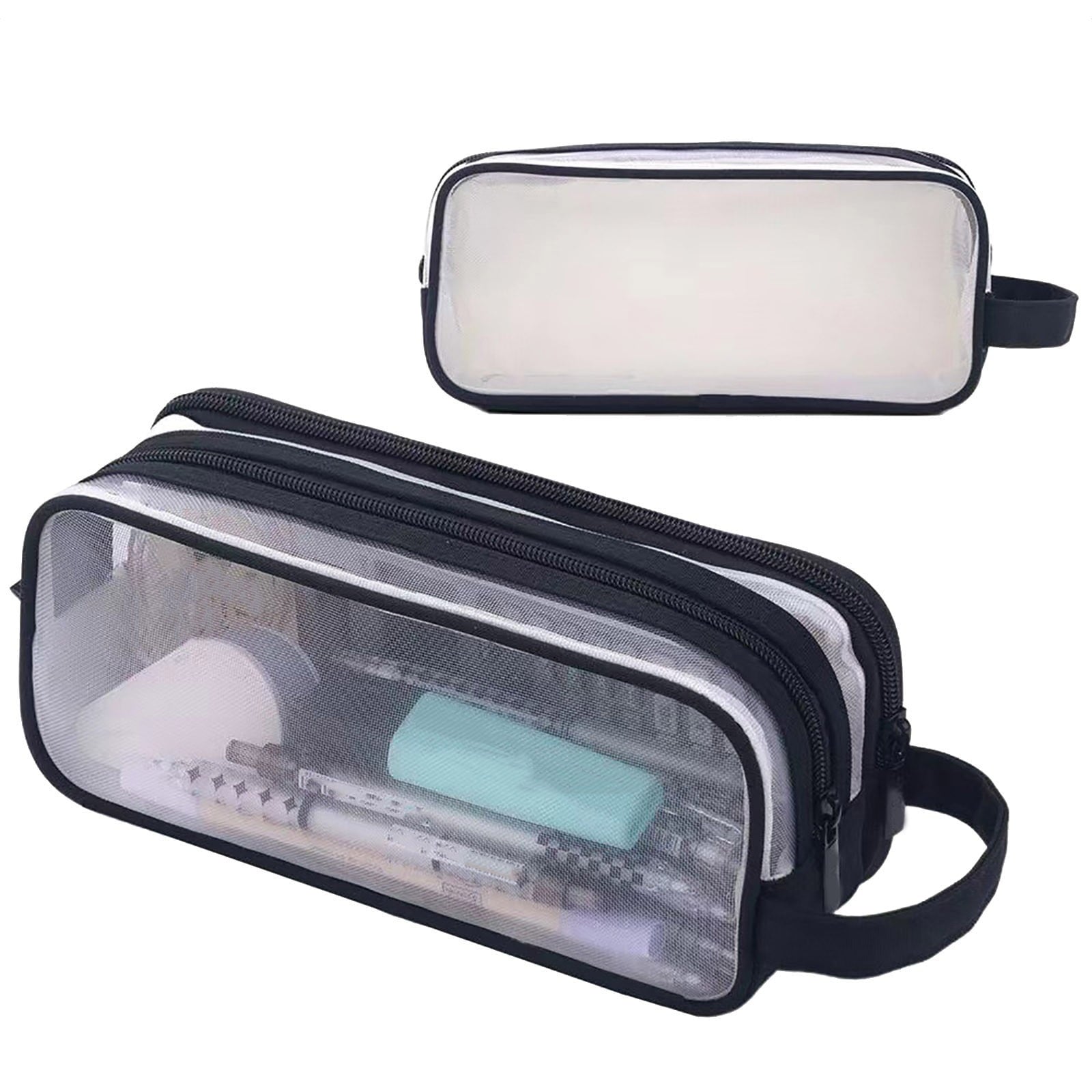 RXIRUCGD Multi-Compartment Pencil Pouch Large Capacity Stationery Case, Durable Oxford Cloth Pencil Case, Portable Organizer For Travel Office And University Organizer Supplies