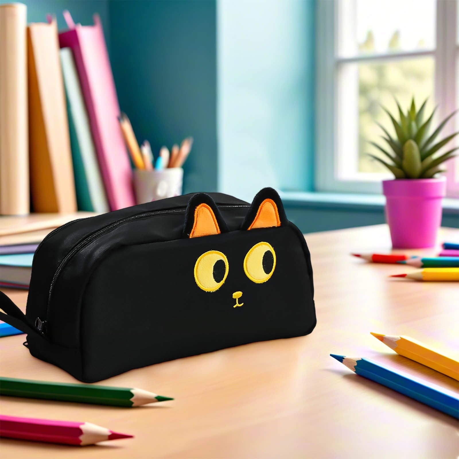 RXIRUCGD Multi-Compartment Pencil Pouch Large Capacity Stationery Case, Durable Oxford Cloth Pencil Case, Portable Organizer For Travel Office And University Organizer Supplies