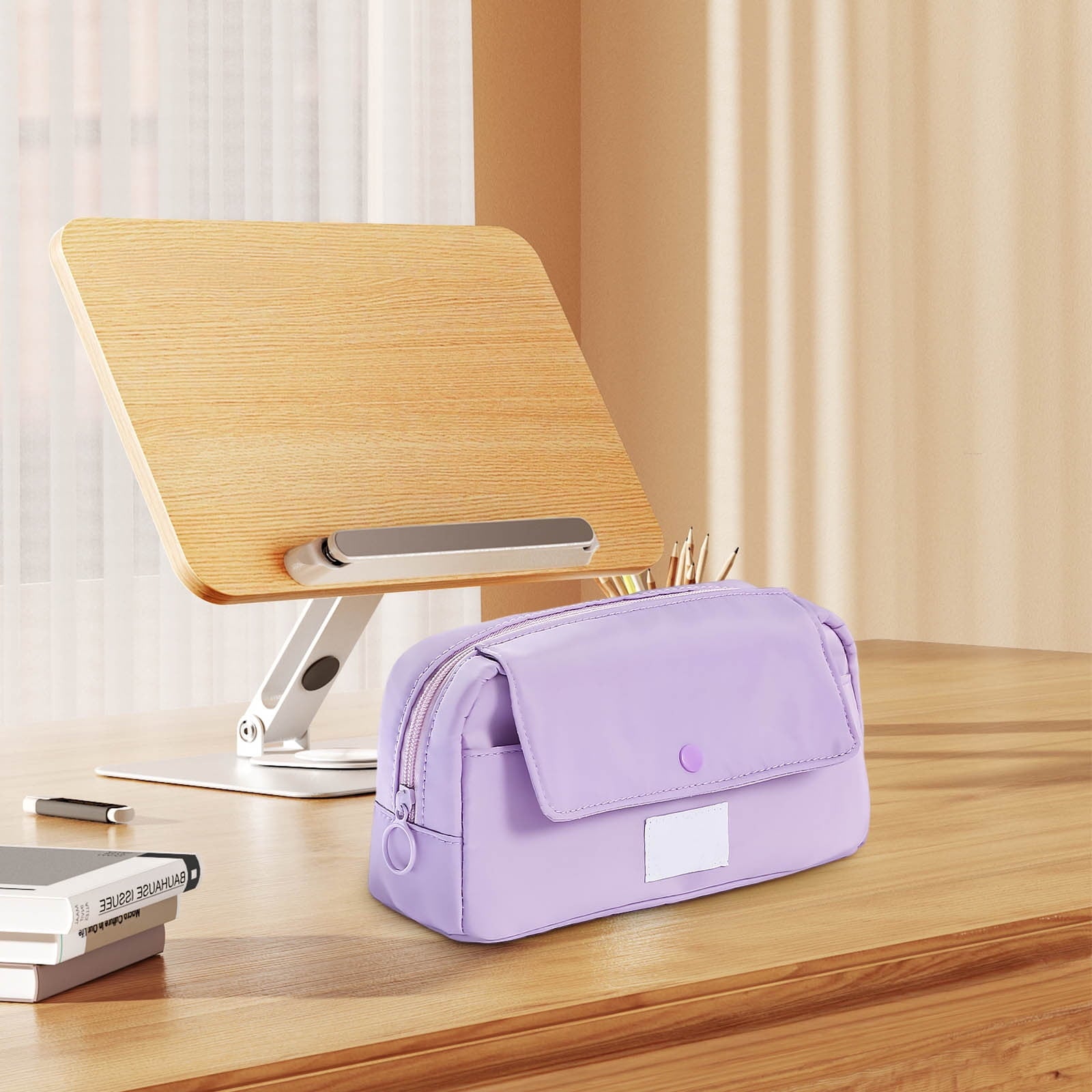 RXIRUCGD Multi-Compartment Pencil Pouch Large Capacity Stationery Case, Durable Oxford Cloth Pencil Case, Portable Organizer For Travel Office And University Organizer Supplies