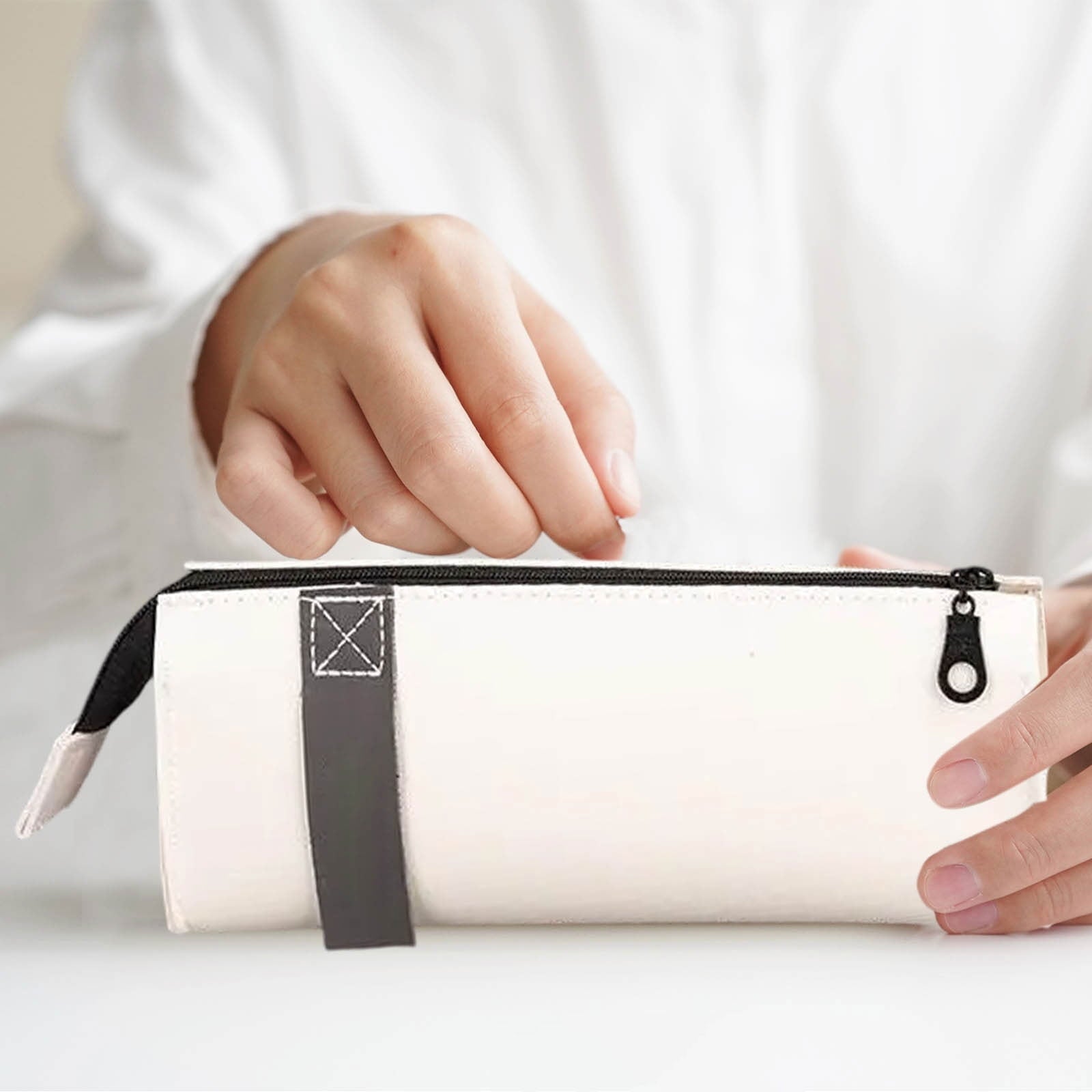 RXIRUCGD Multi-Compartment Pencil Pouch Large Capacity Stationery Case, Durable Oxford Cloth Pencil Case, Portable Organizer For Travel Office And University Organizer Supplies