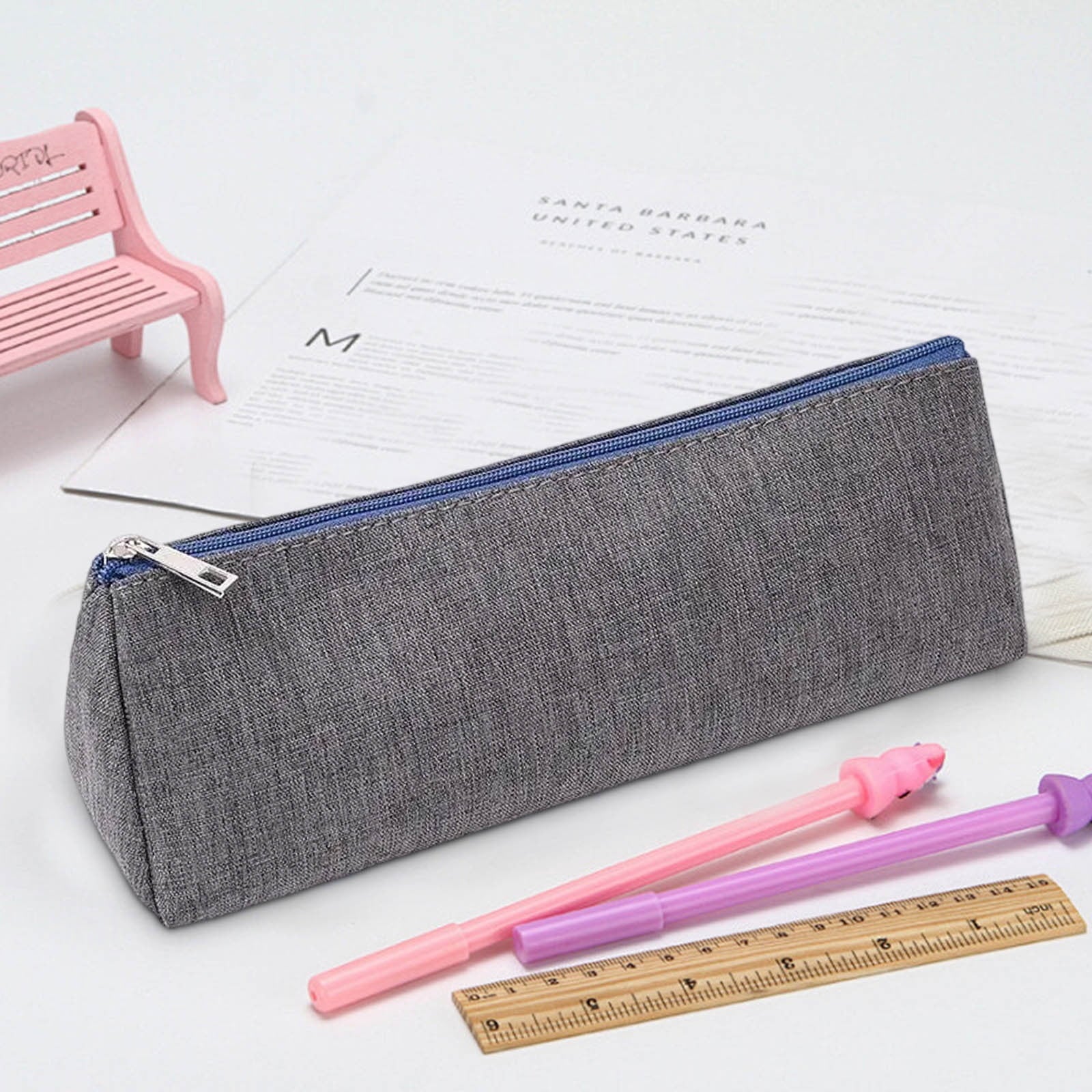 RXIRUCGD Multi-Compartment Pencil Pouch Large Capacity Stationery Case, Durable Oxford Cloth Pencil Case, Portable Organizer For Travel Office And University Organizer Supplies