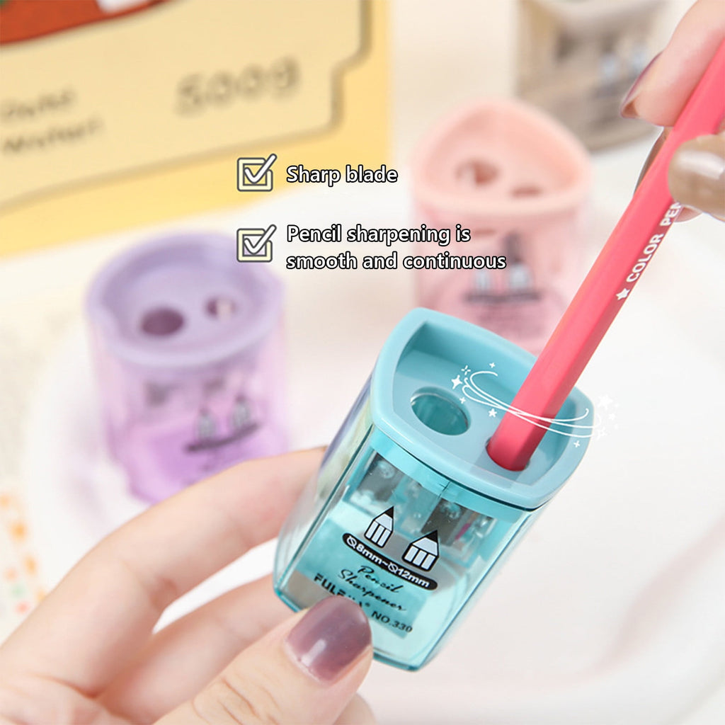 Clearance! Kbndieu Pencil Sharpener, Colored Pencil Sharpener Manual for Pencils and Crayon (2Pcs)