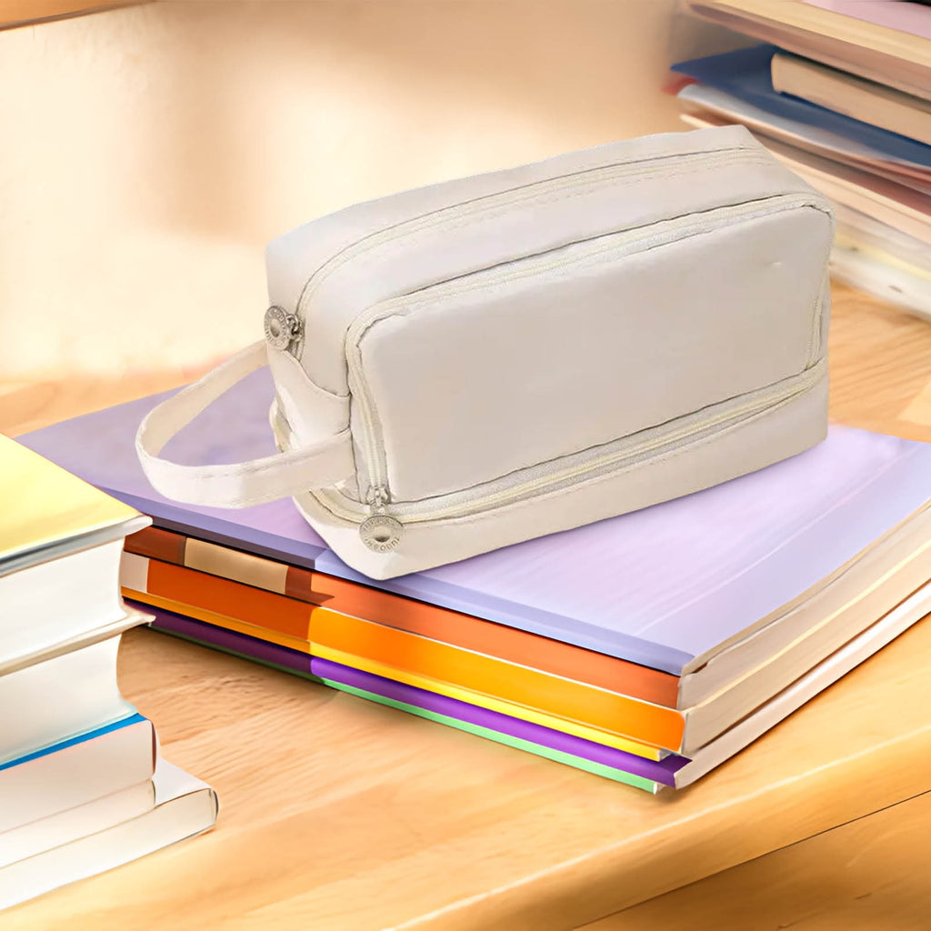 RXIRUCGD Multi-Compartment Pencil Pouch Large Capacity Stationery Case, Durable Oxford Cloth Pencil Case, Portable Organizer For Travel Office And University Organizer Supplies